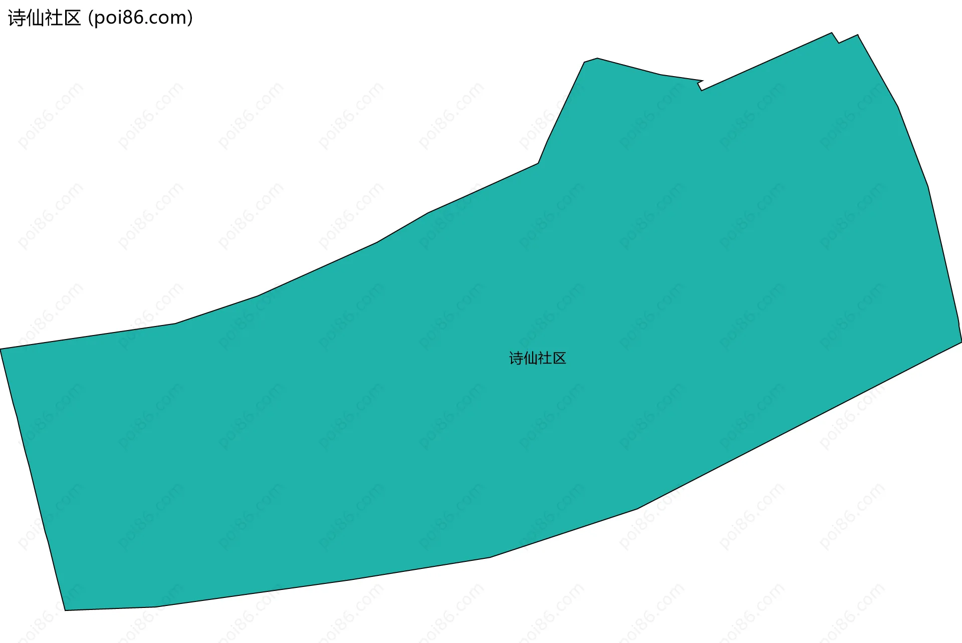 诗仙社区边界地图