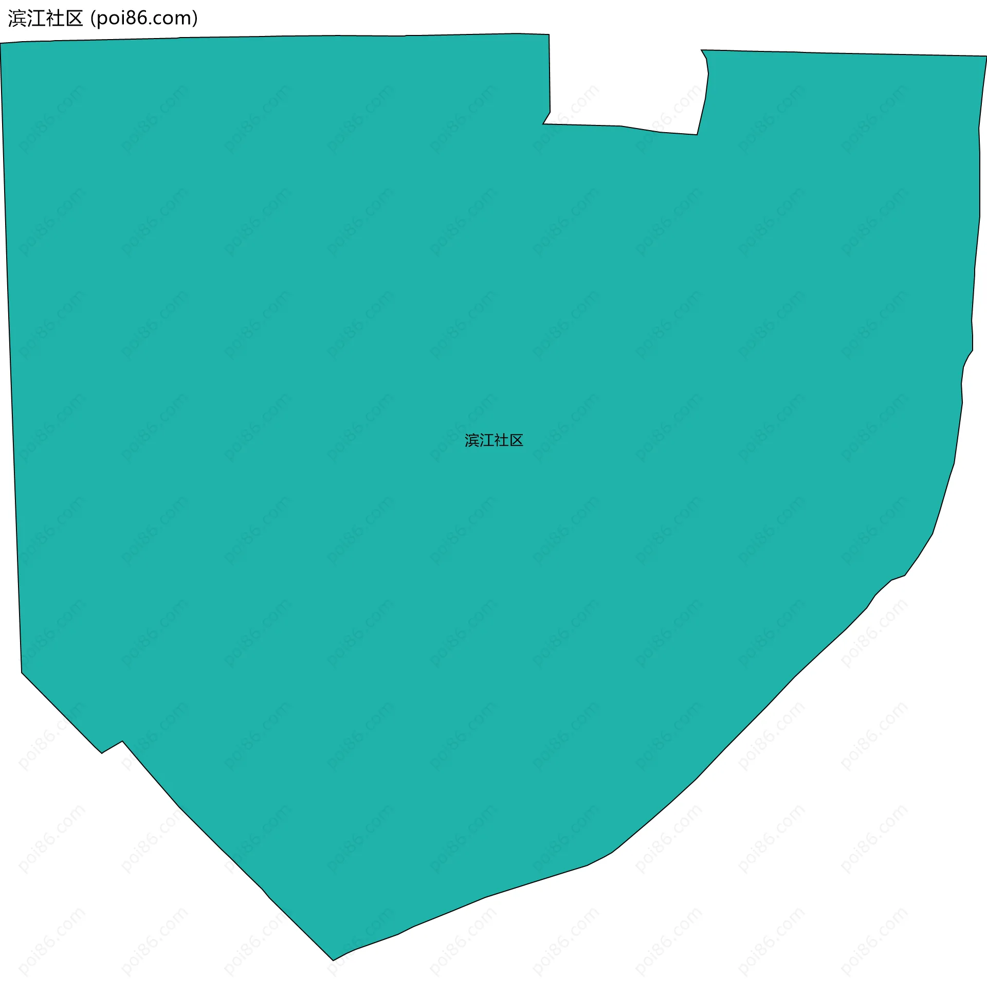 滨江社区边界地图