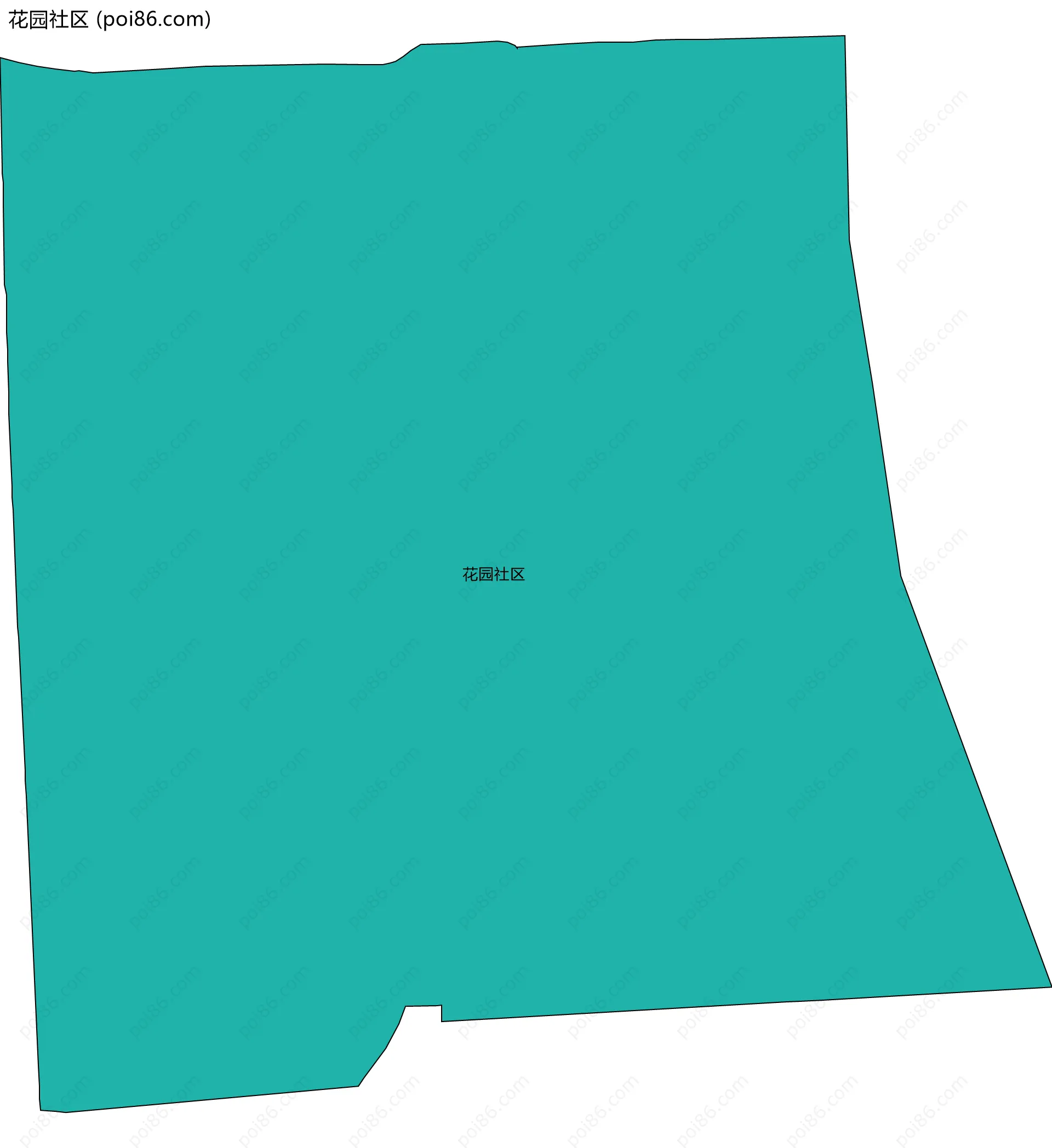 花园社区边界地图