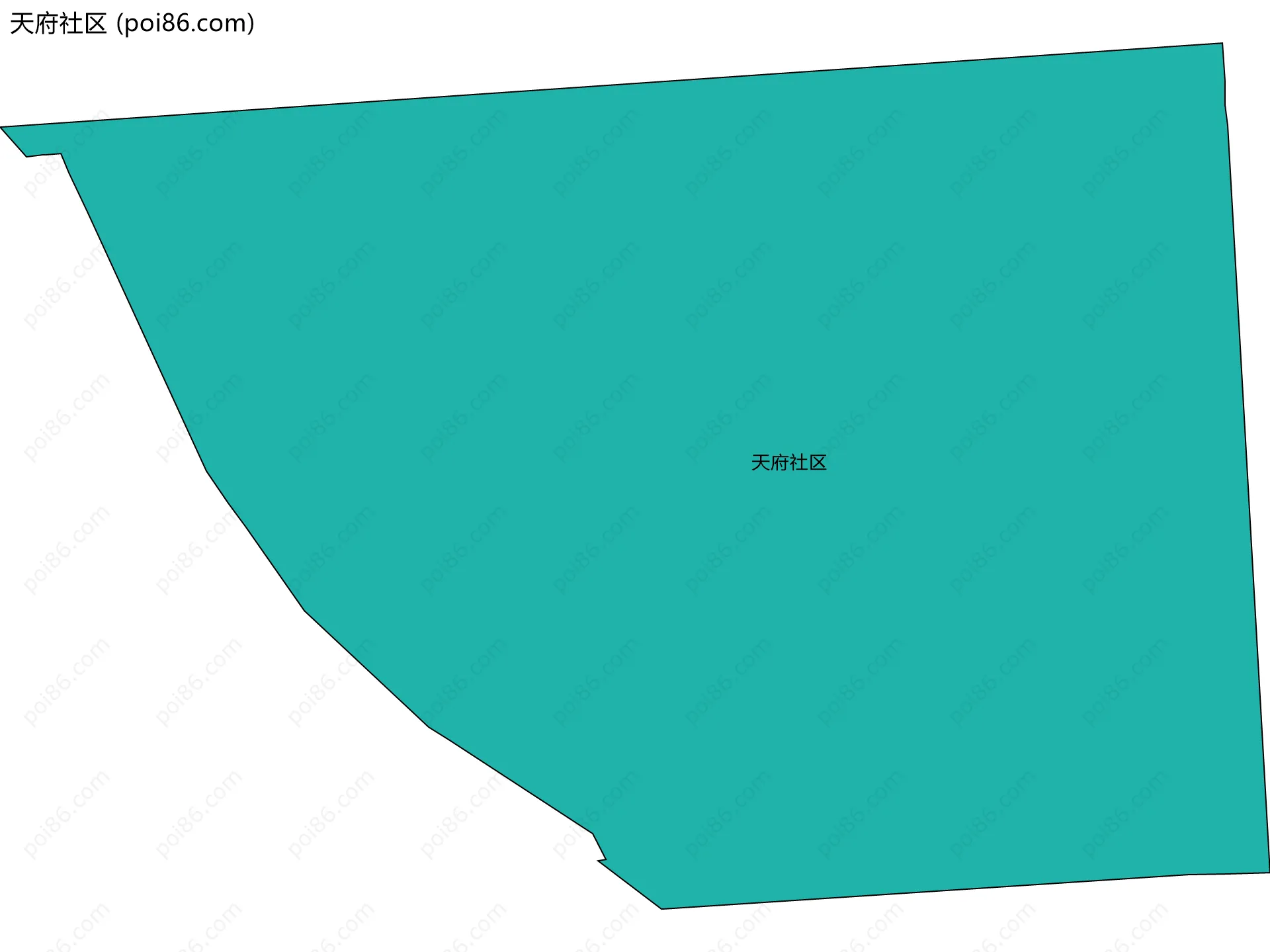 天府社区边界地图