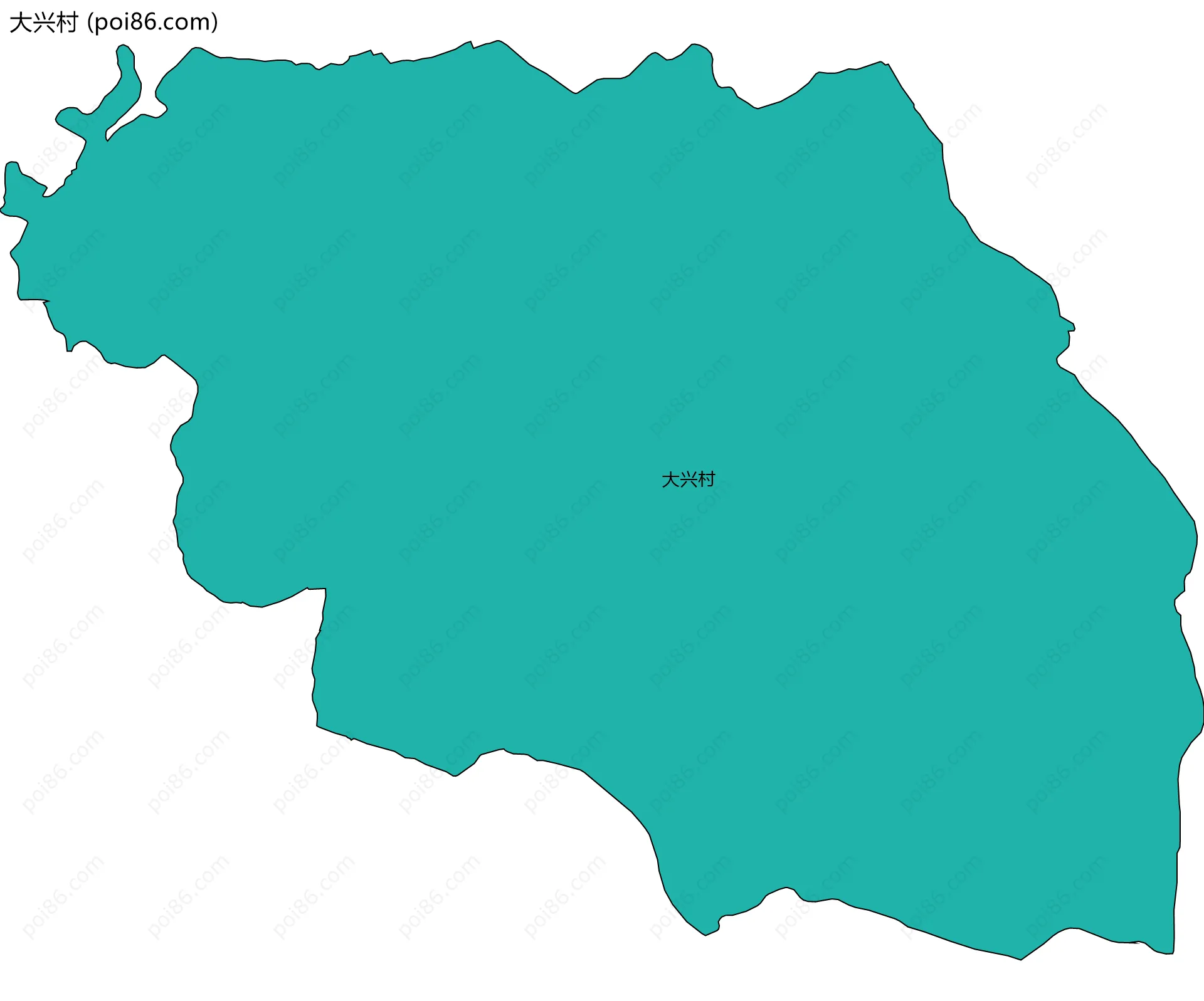 大兴村边界地图
