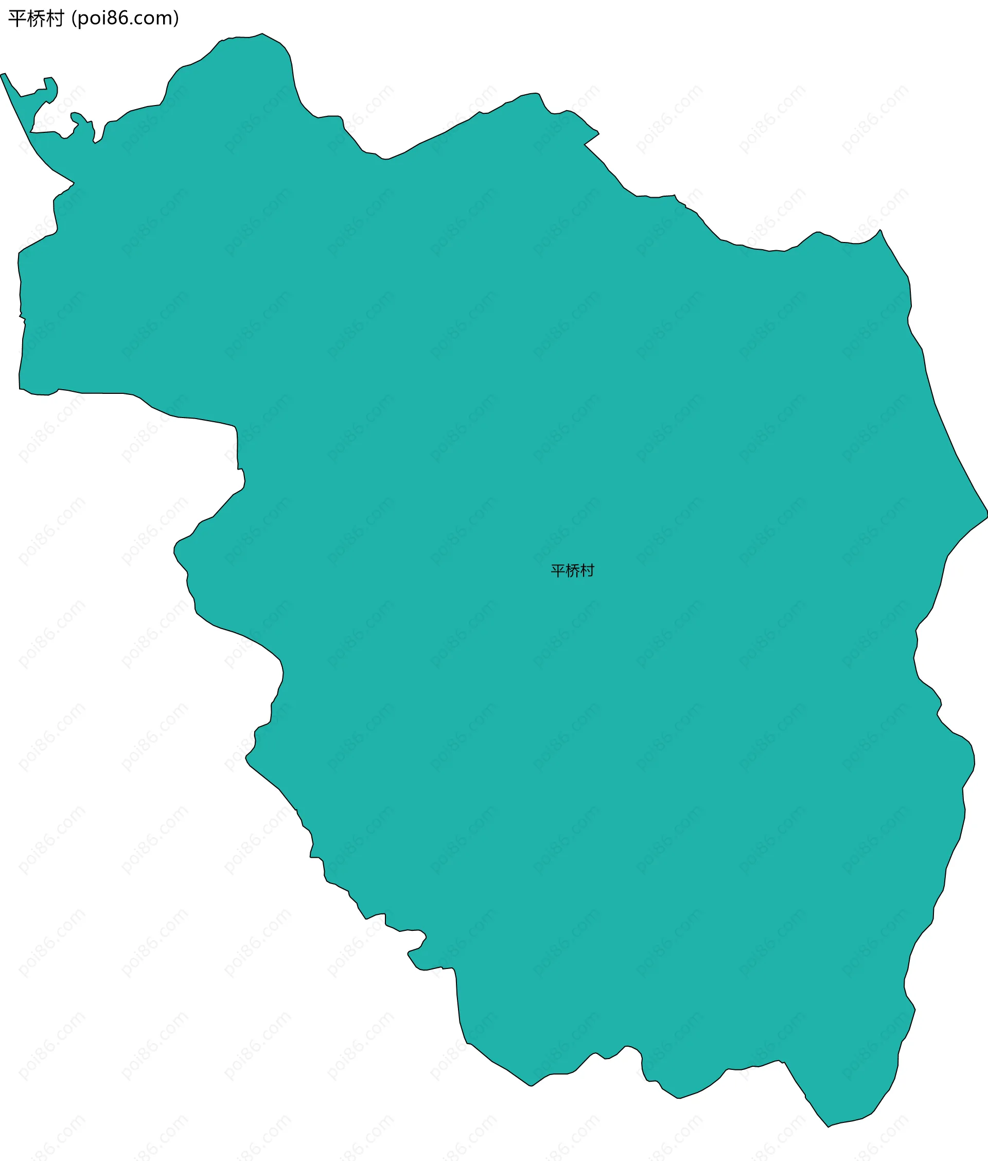 平桥村边界地图