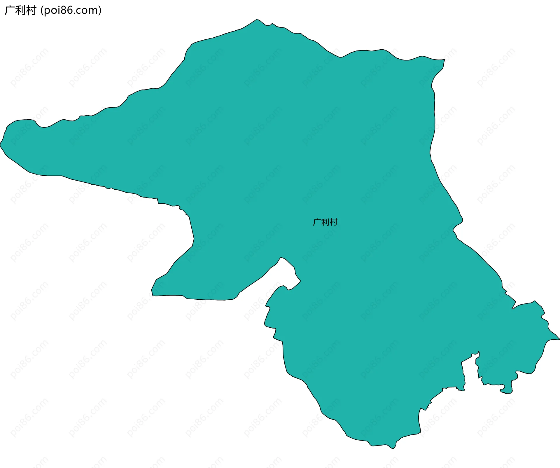 广利村边界地图