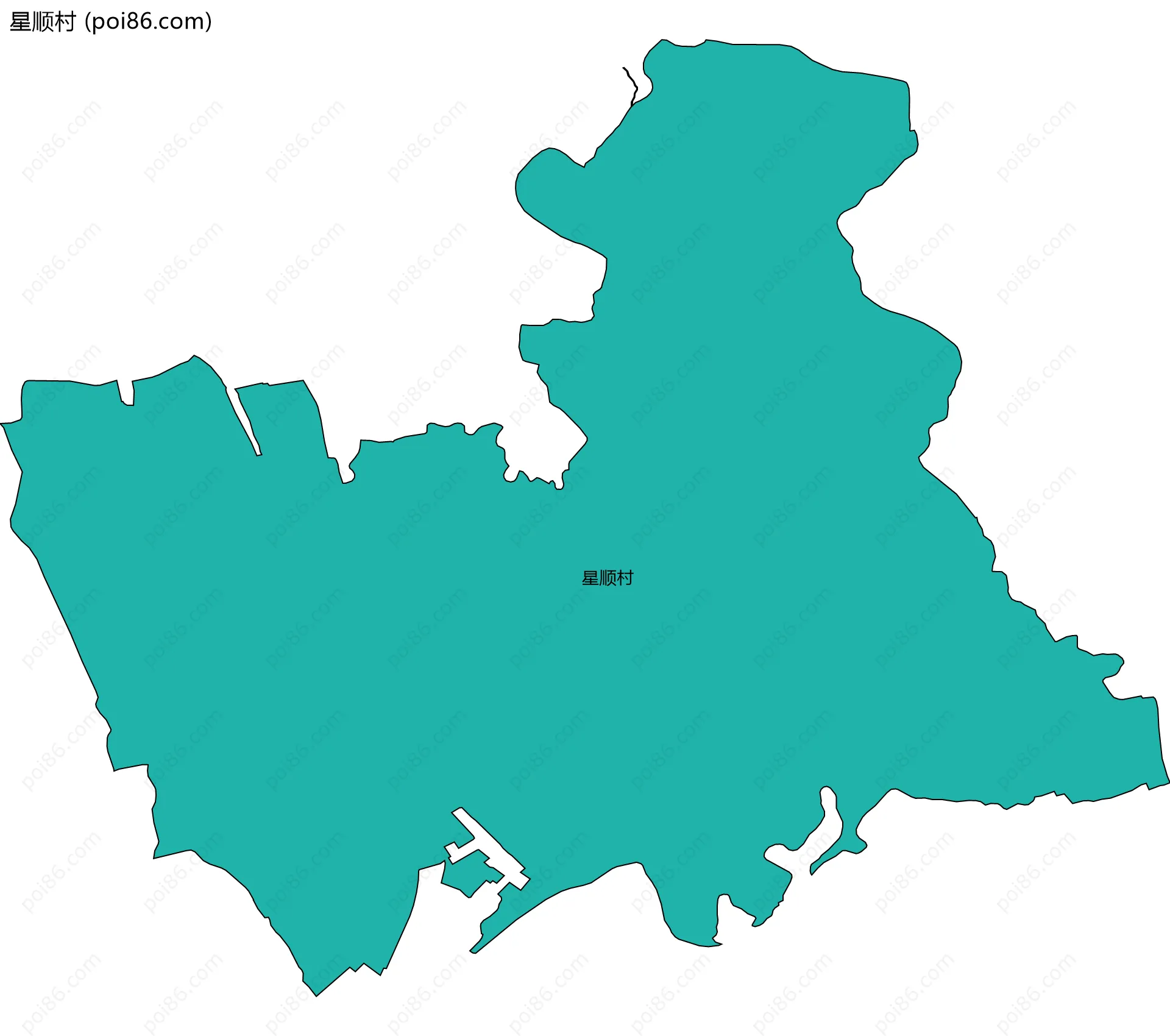 星顺村边界地图