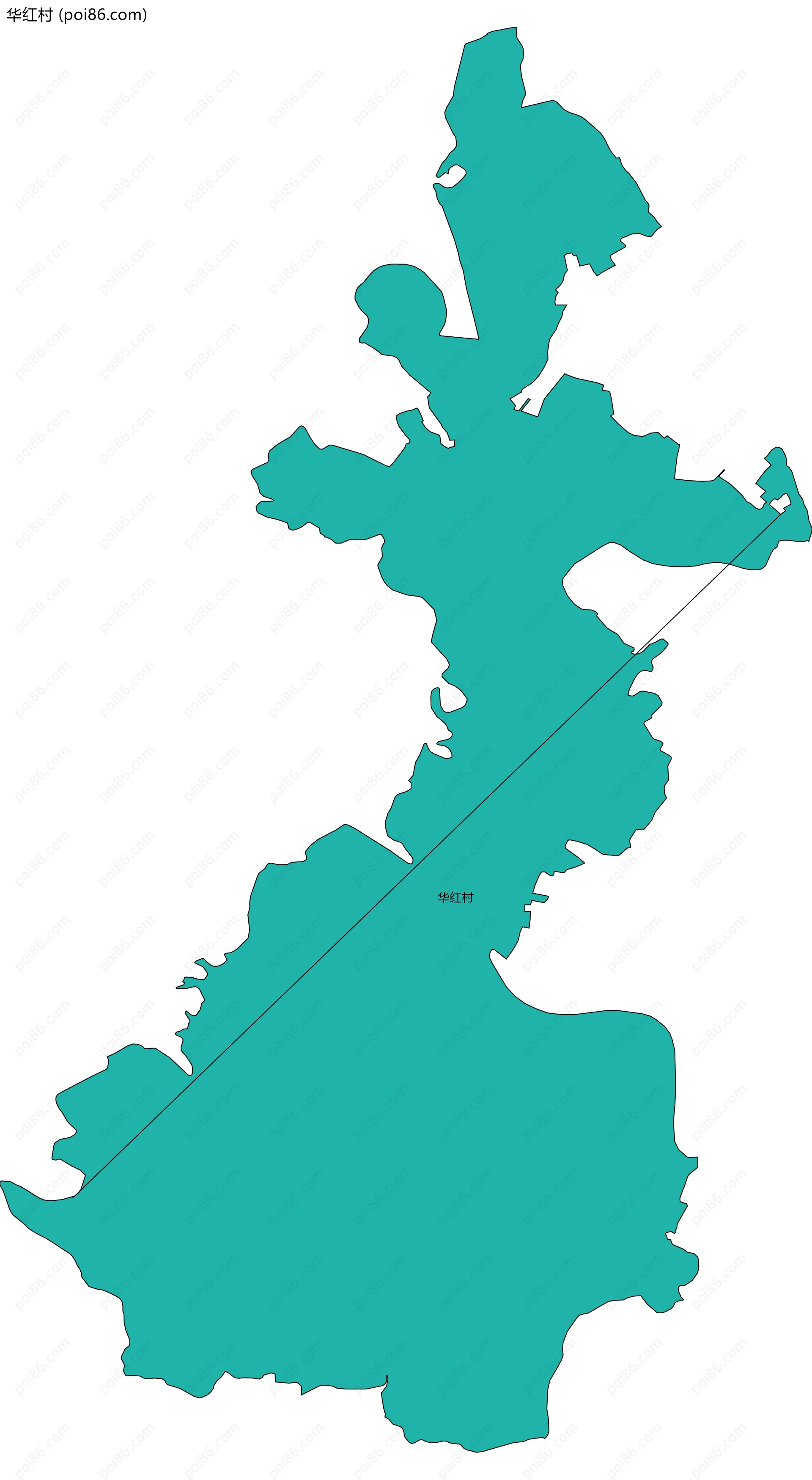 华红村边界地图