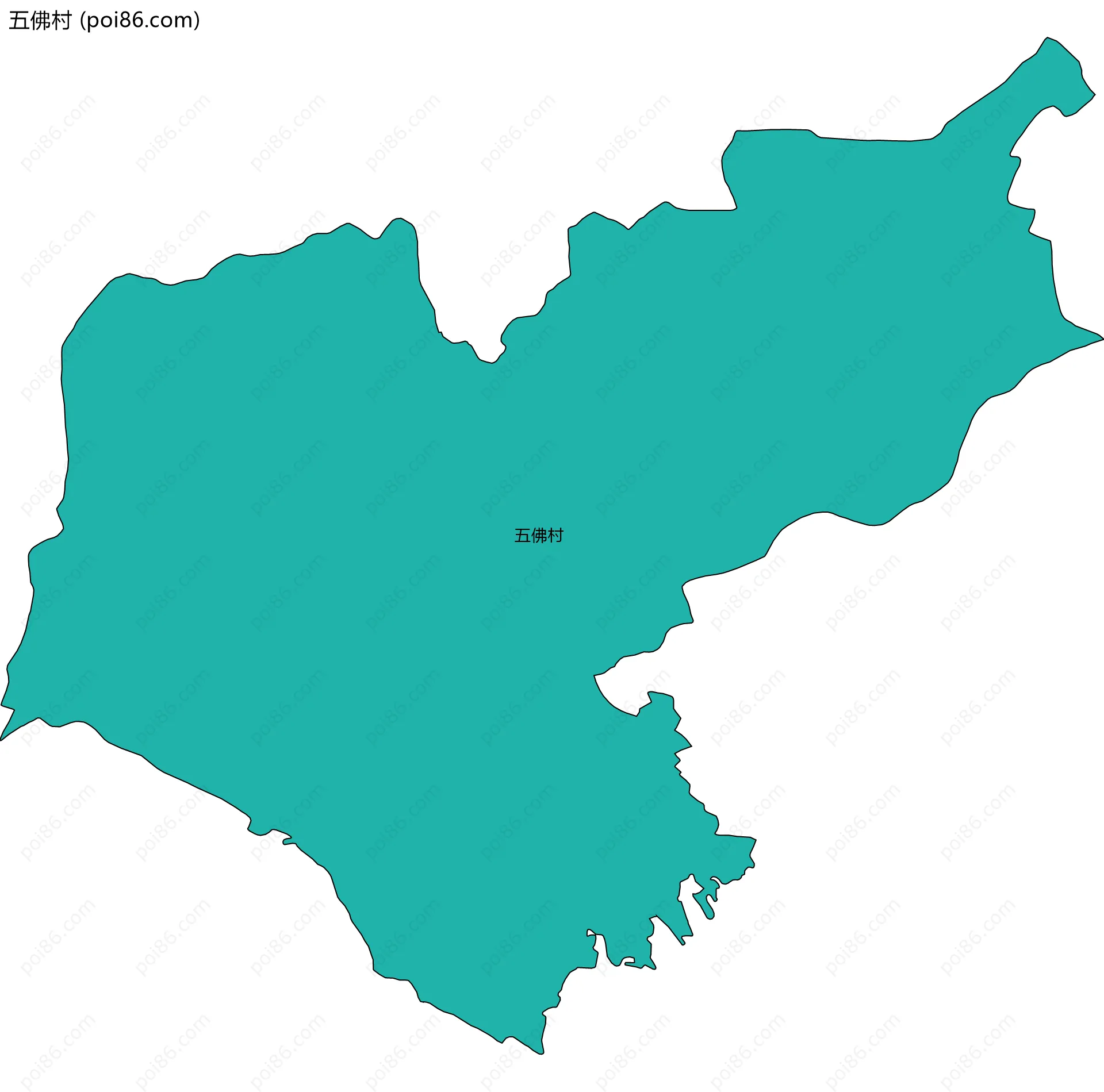 五佛村边界地图