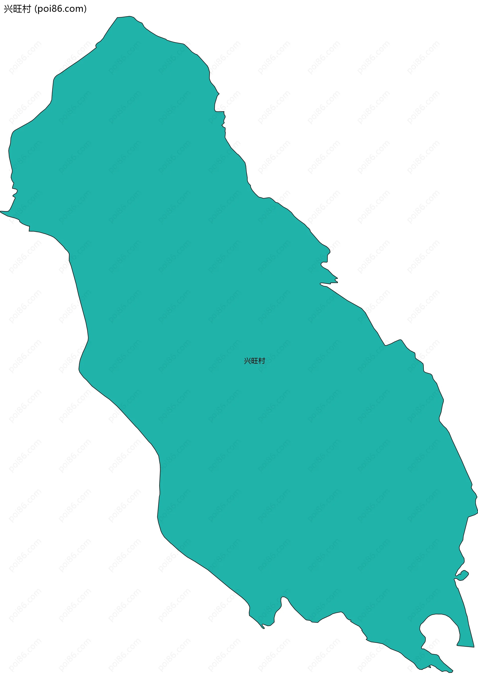 兴旺村边界地图