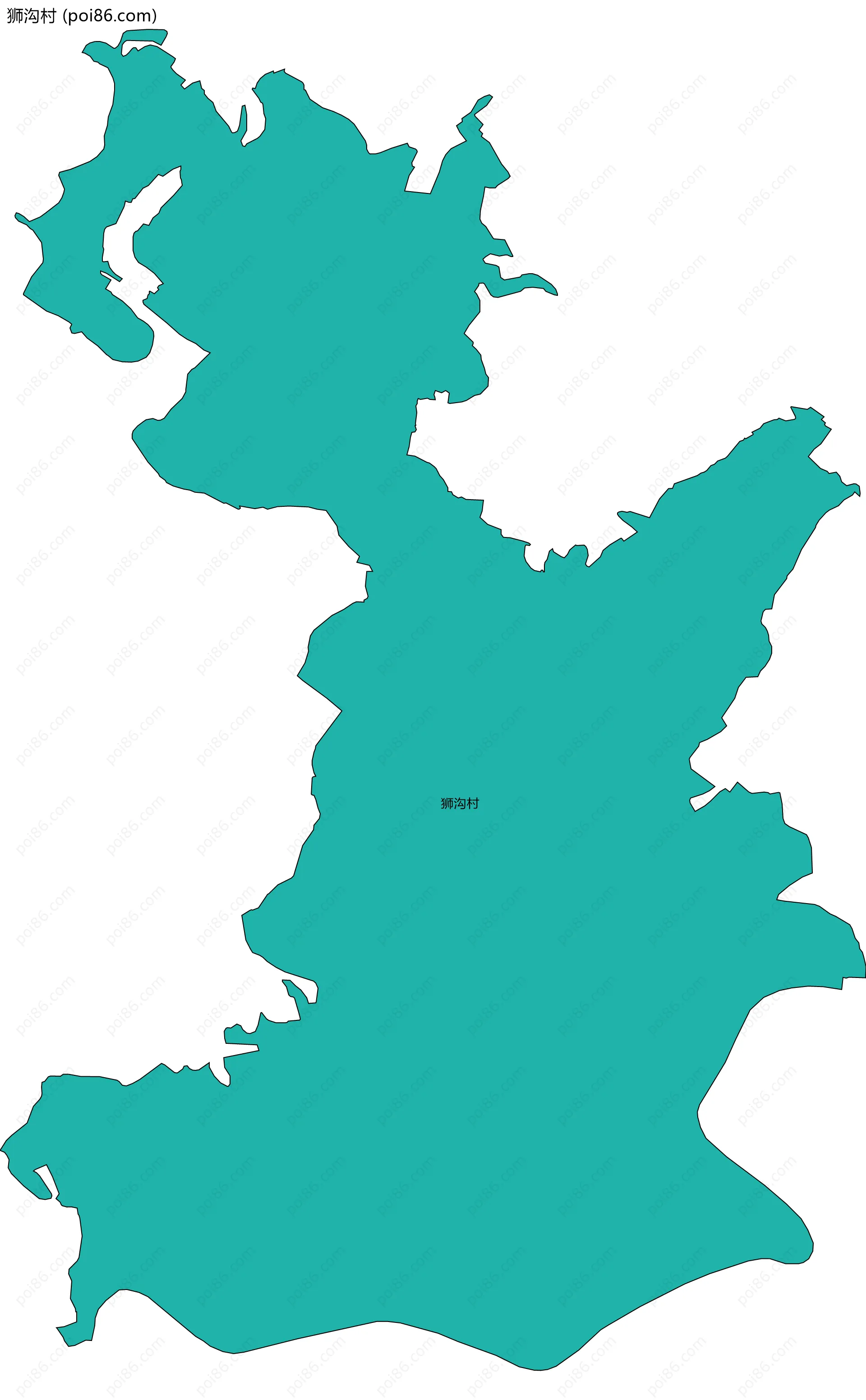 狮沟村边界地图