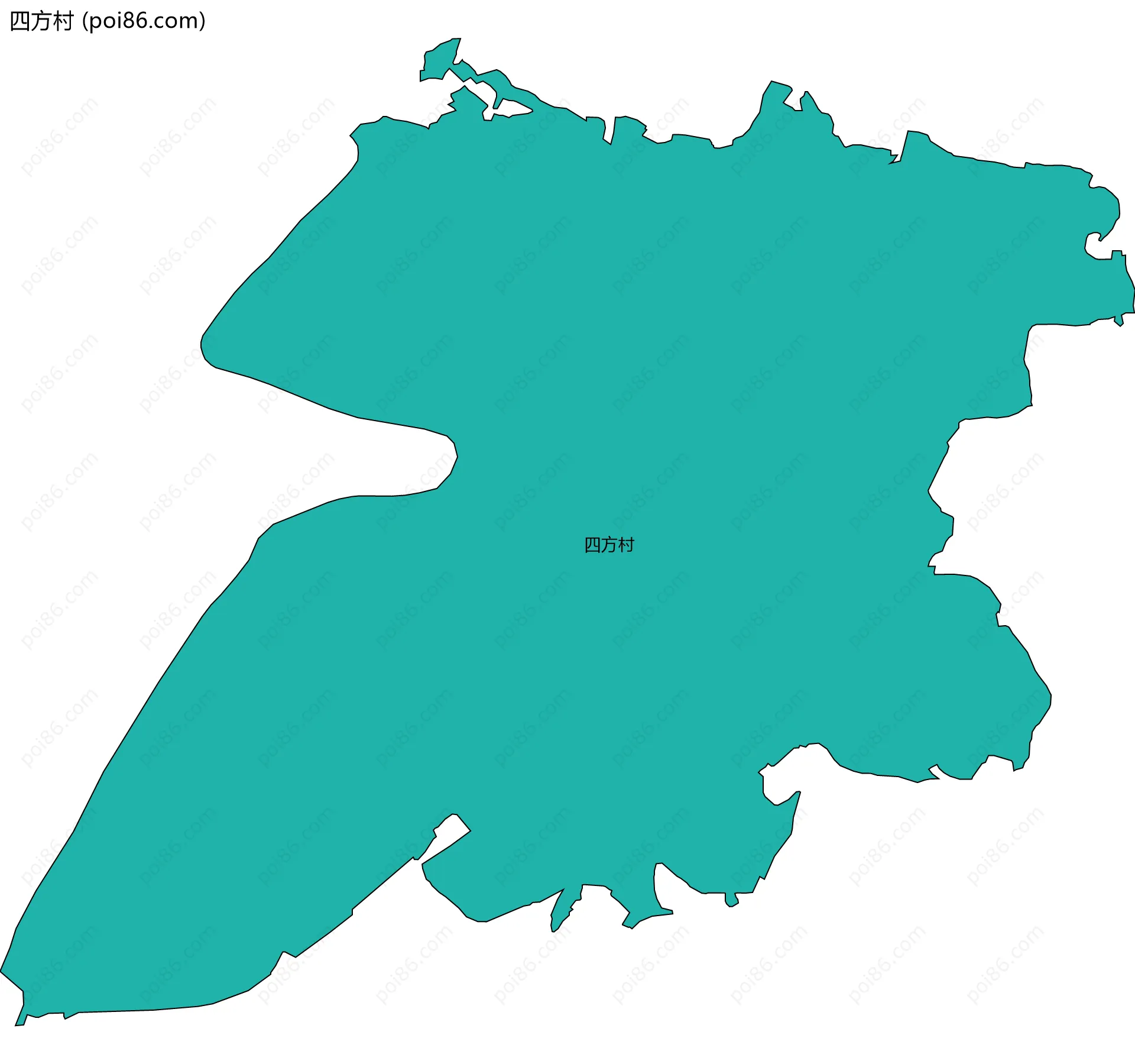 四方村边界地图