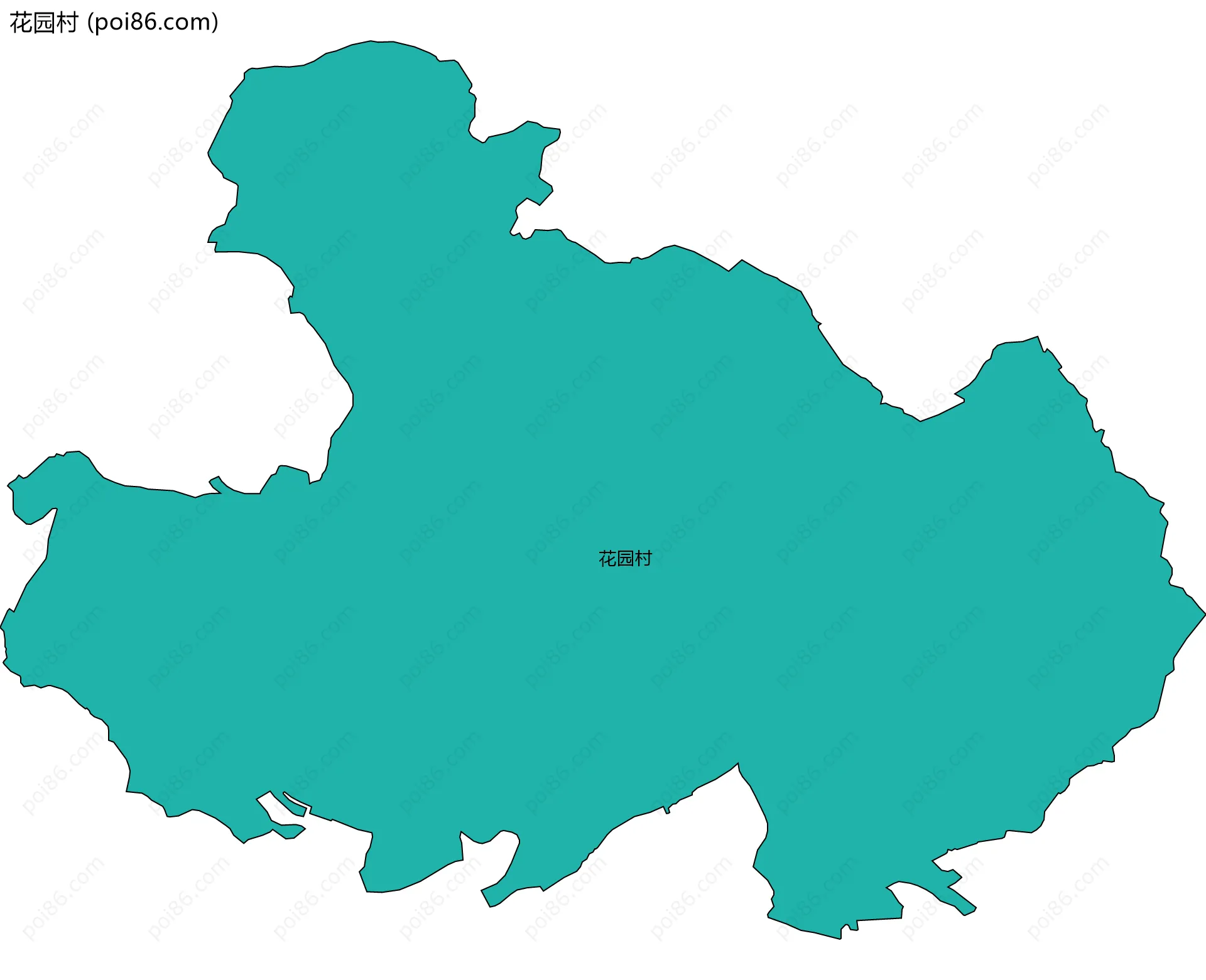 花园村边界地图