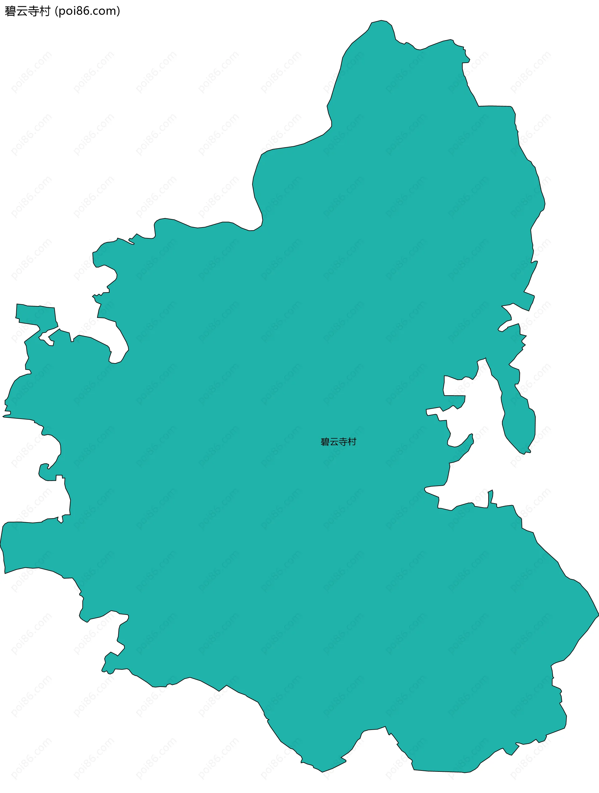 碧云寺村边界地图