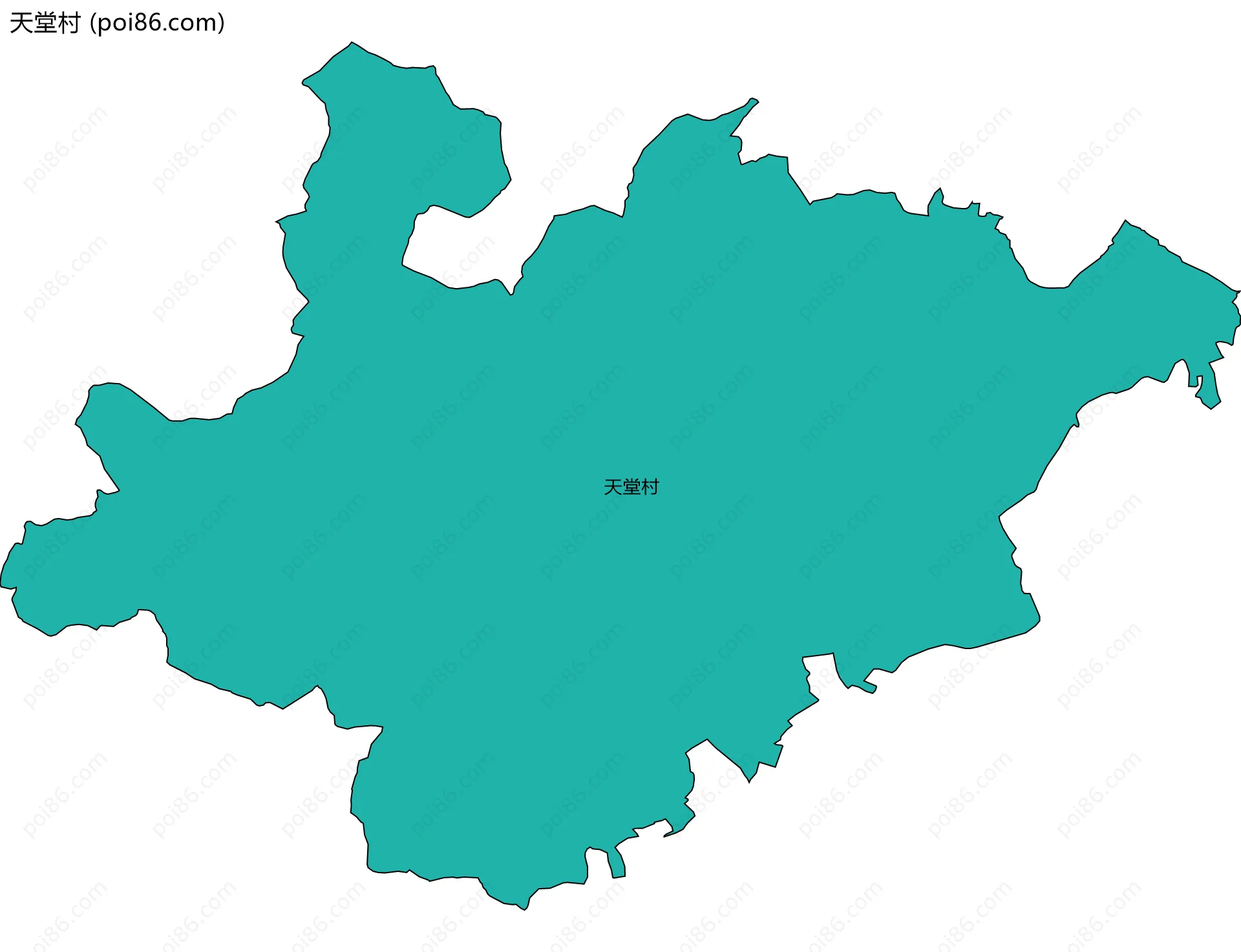 天堂村边界地图