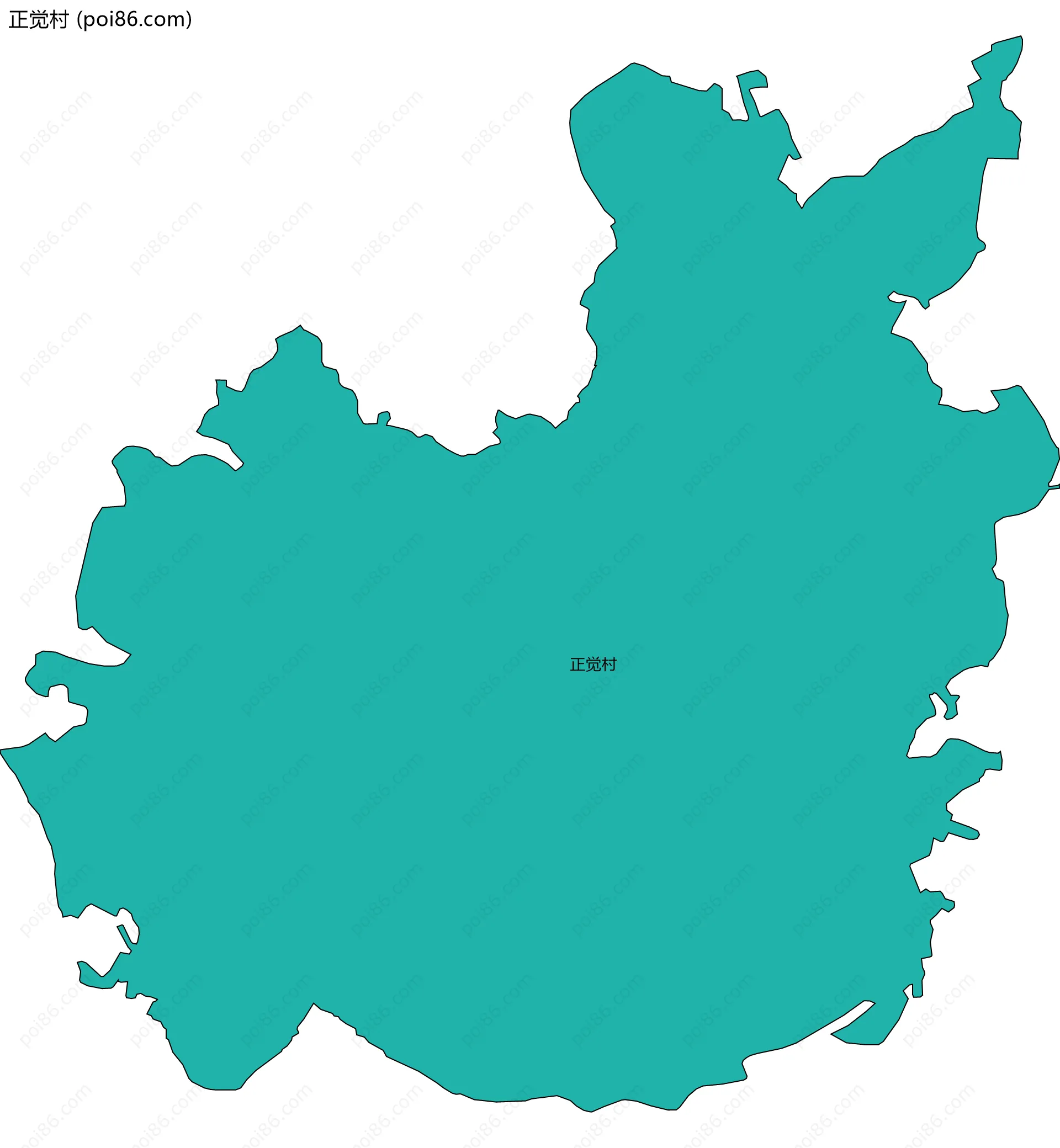 正觉村边界地图