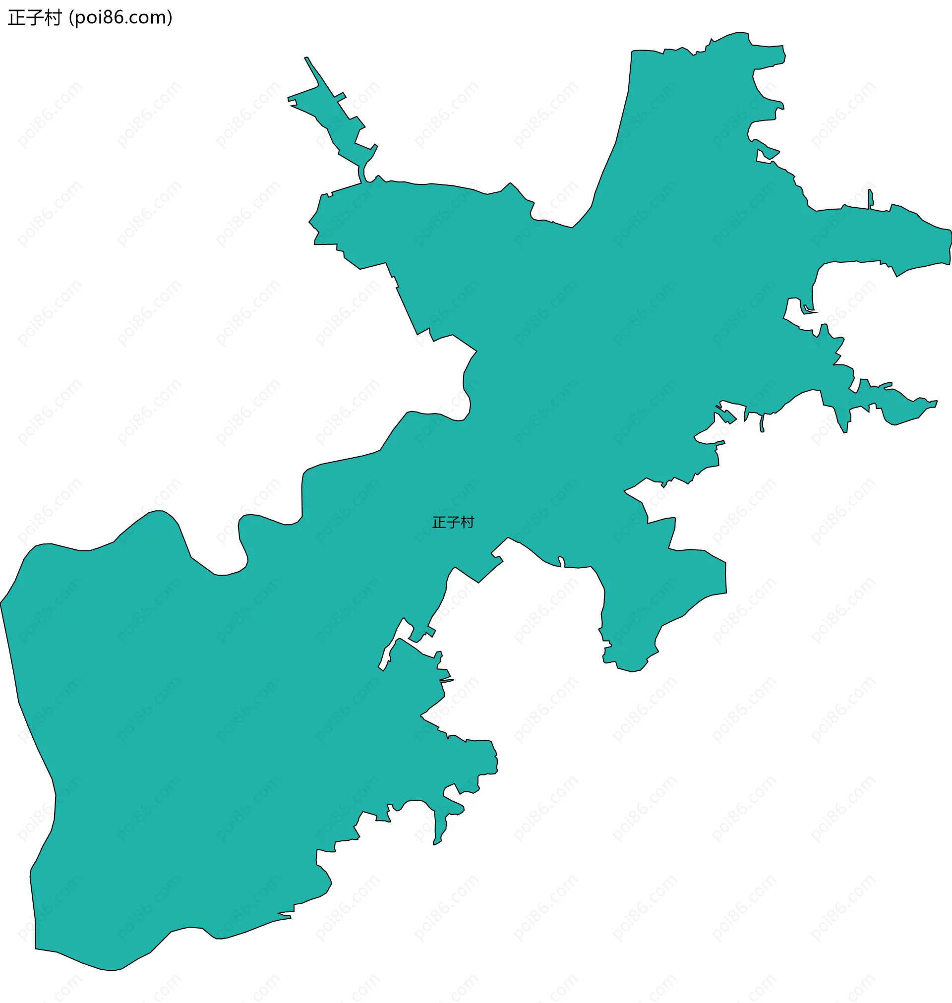 正子村边界地图