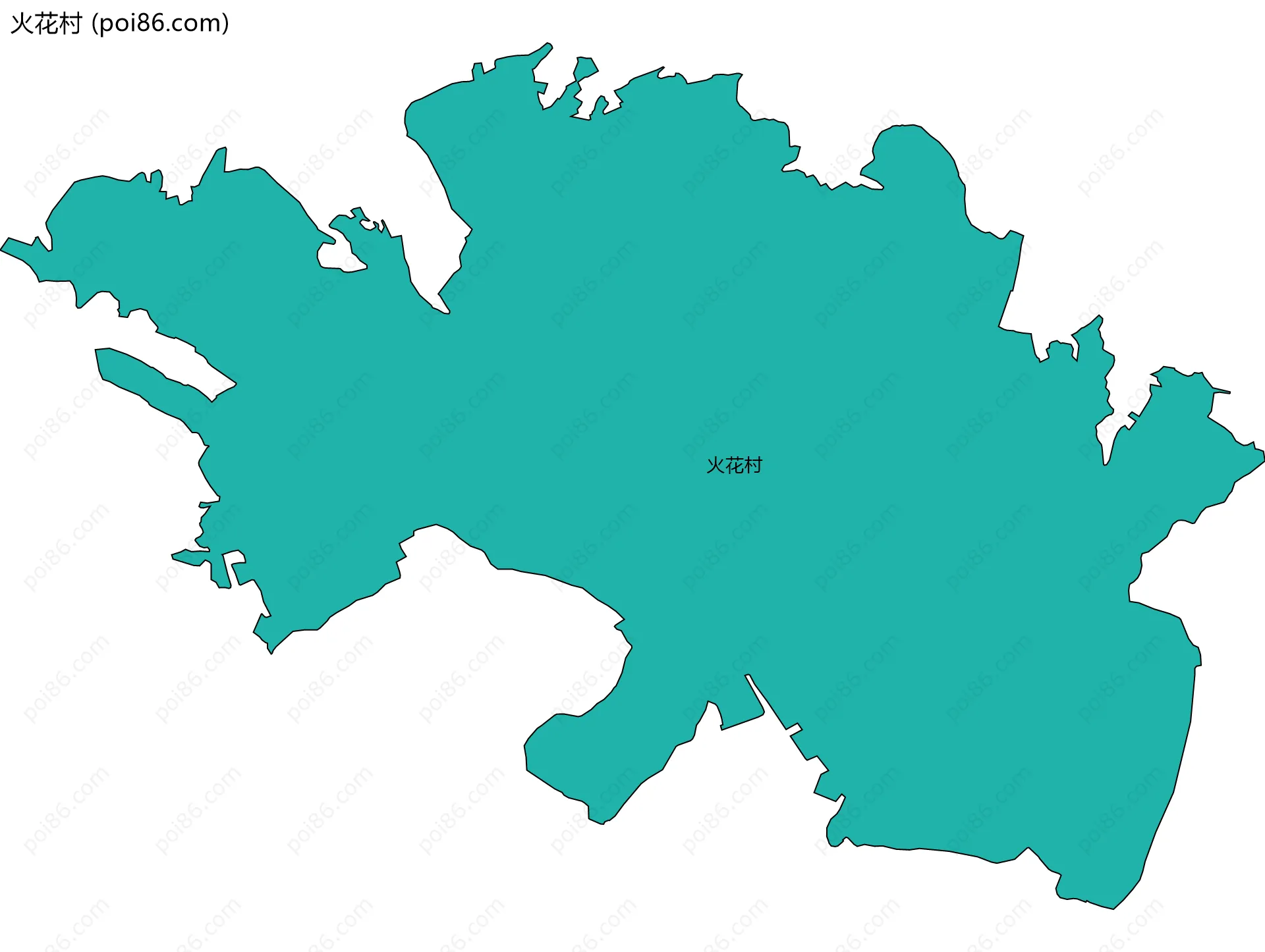 火花村边界地图