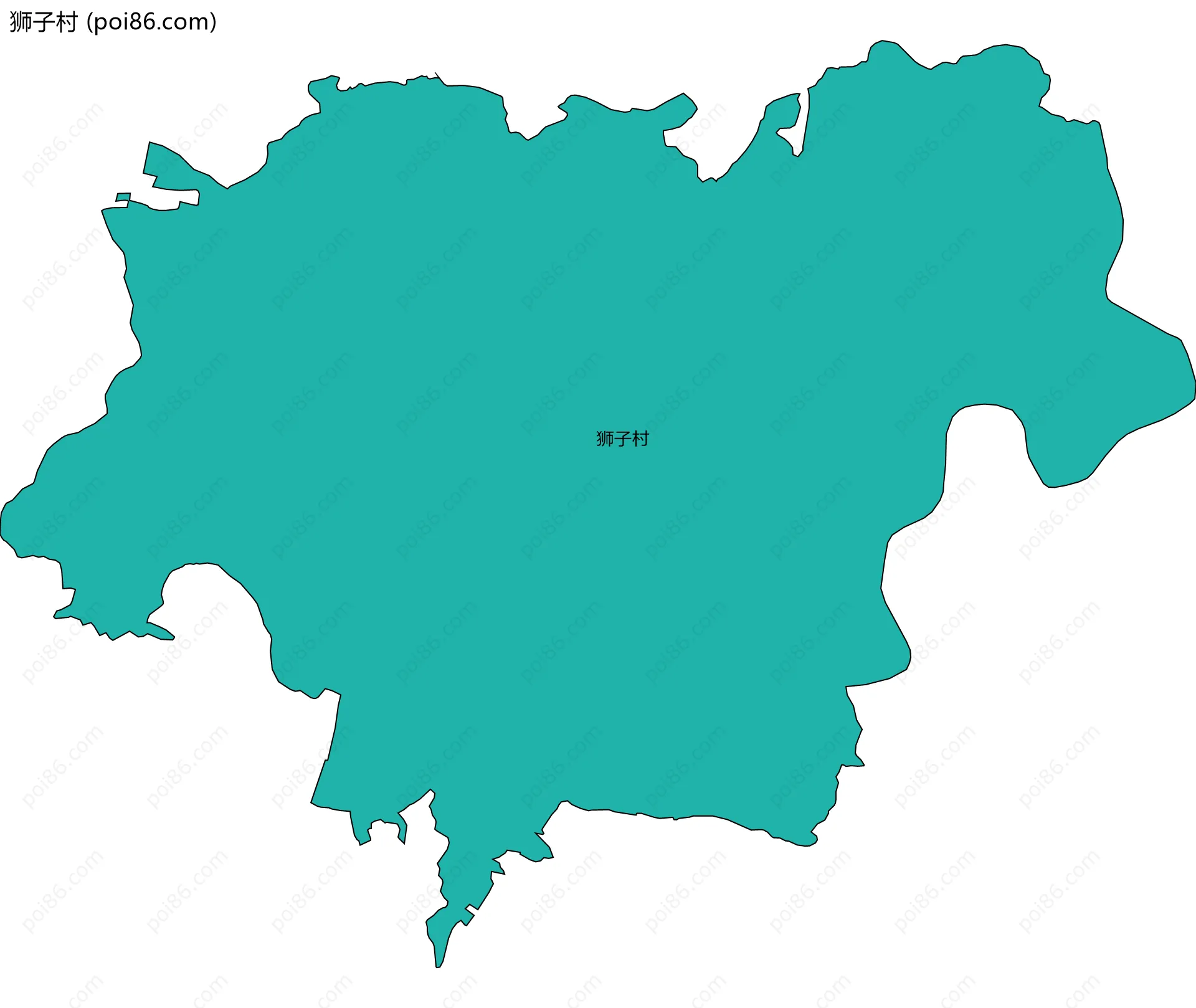 狮子村边界地图