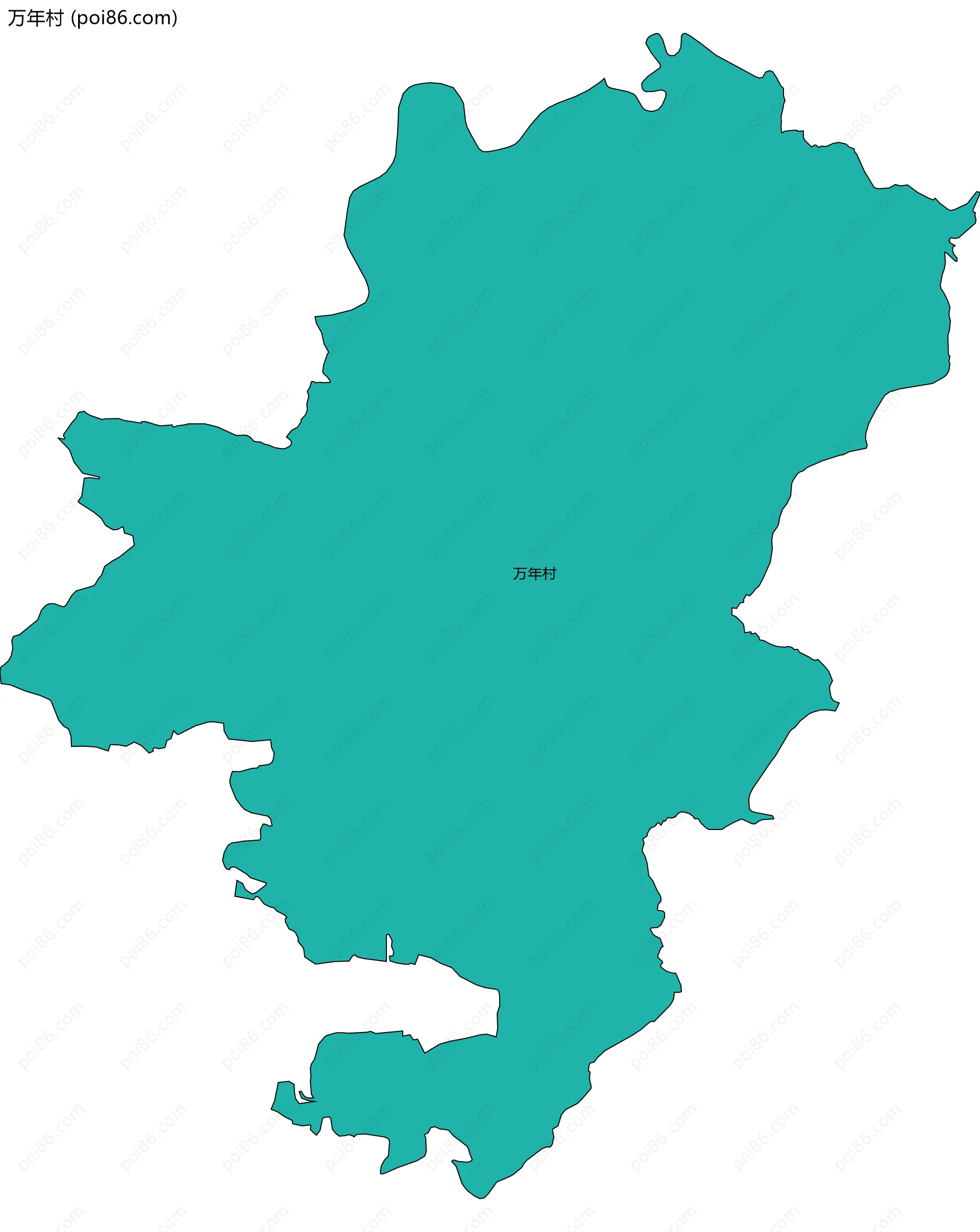 万年村边界地图