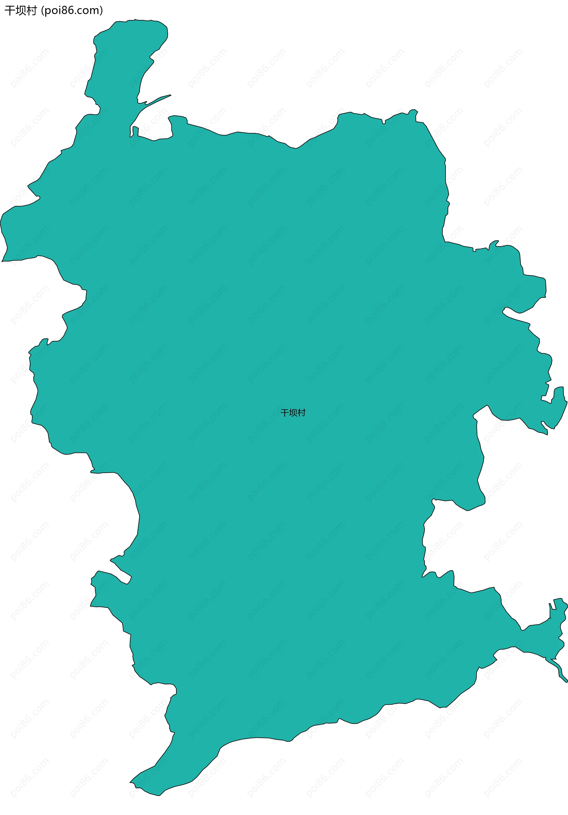 干坝村边界地图