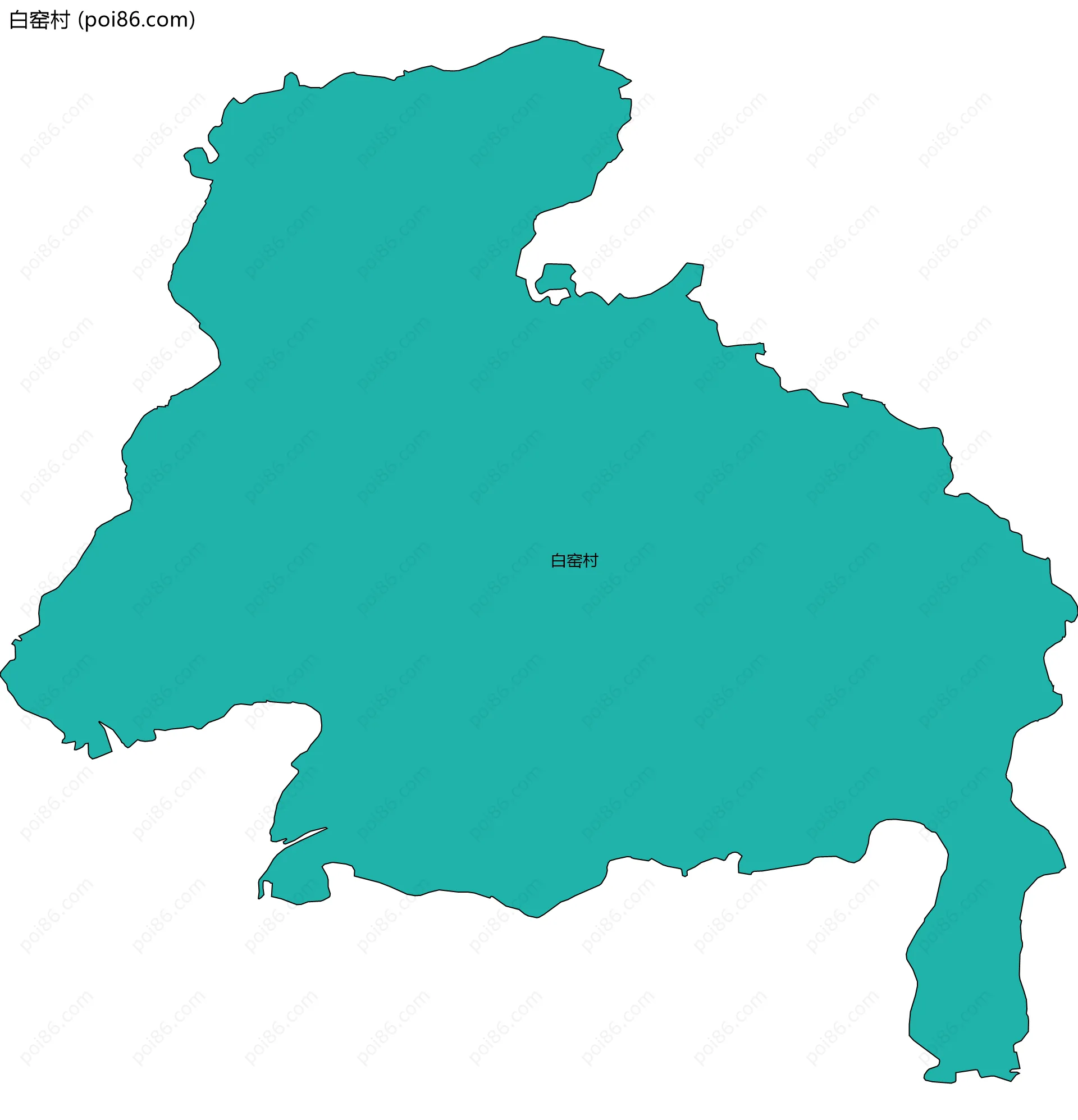 白窑村边界地图