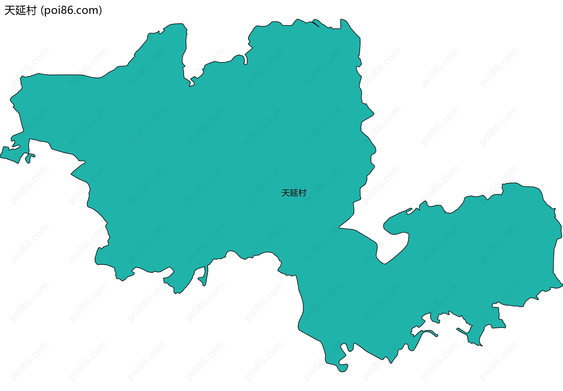 天延村边界地图