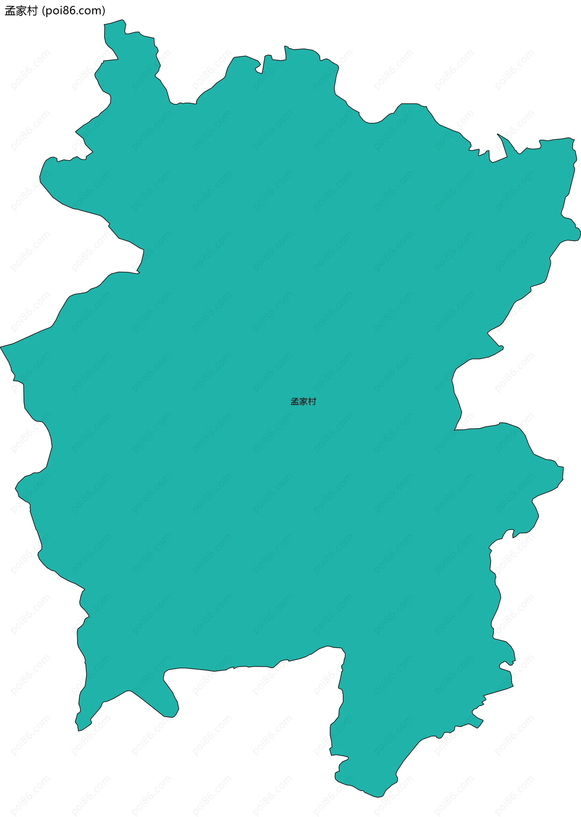 孟家村边界地图