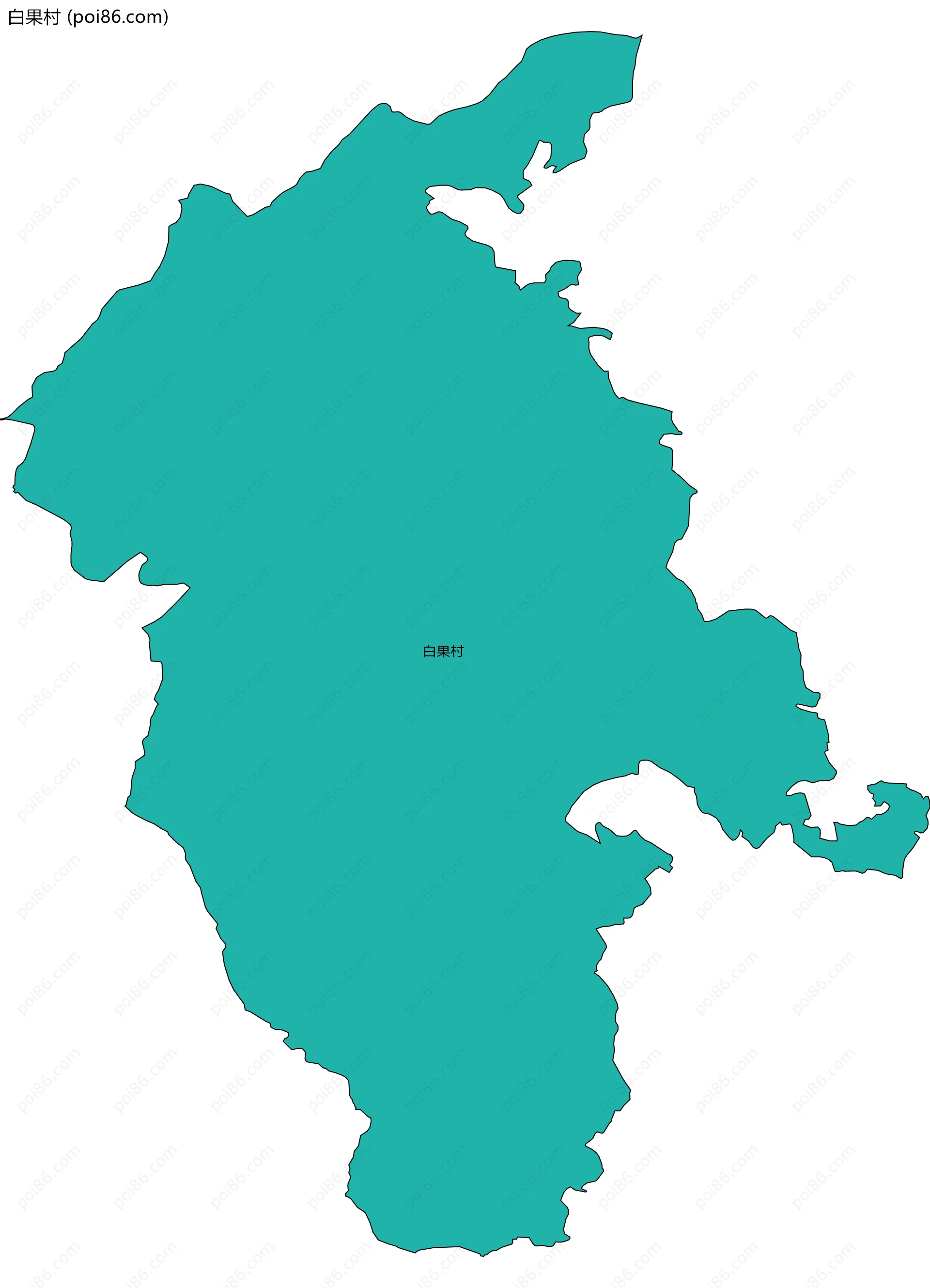 白果村边界地图