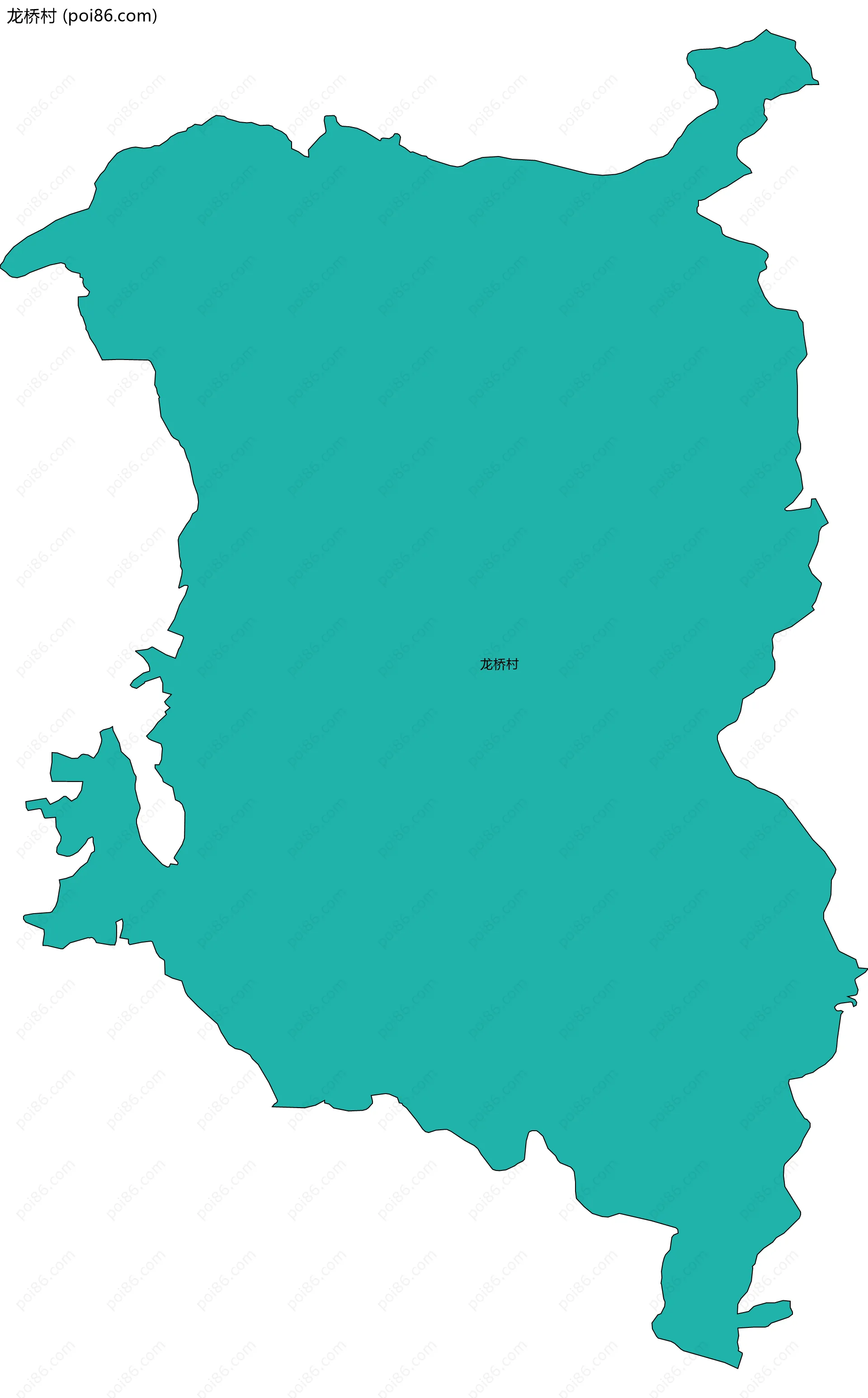 龙桥村边界地图