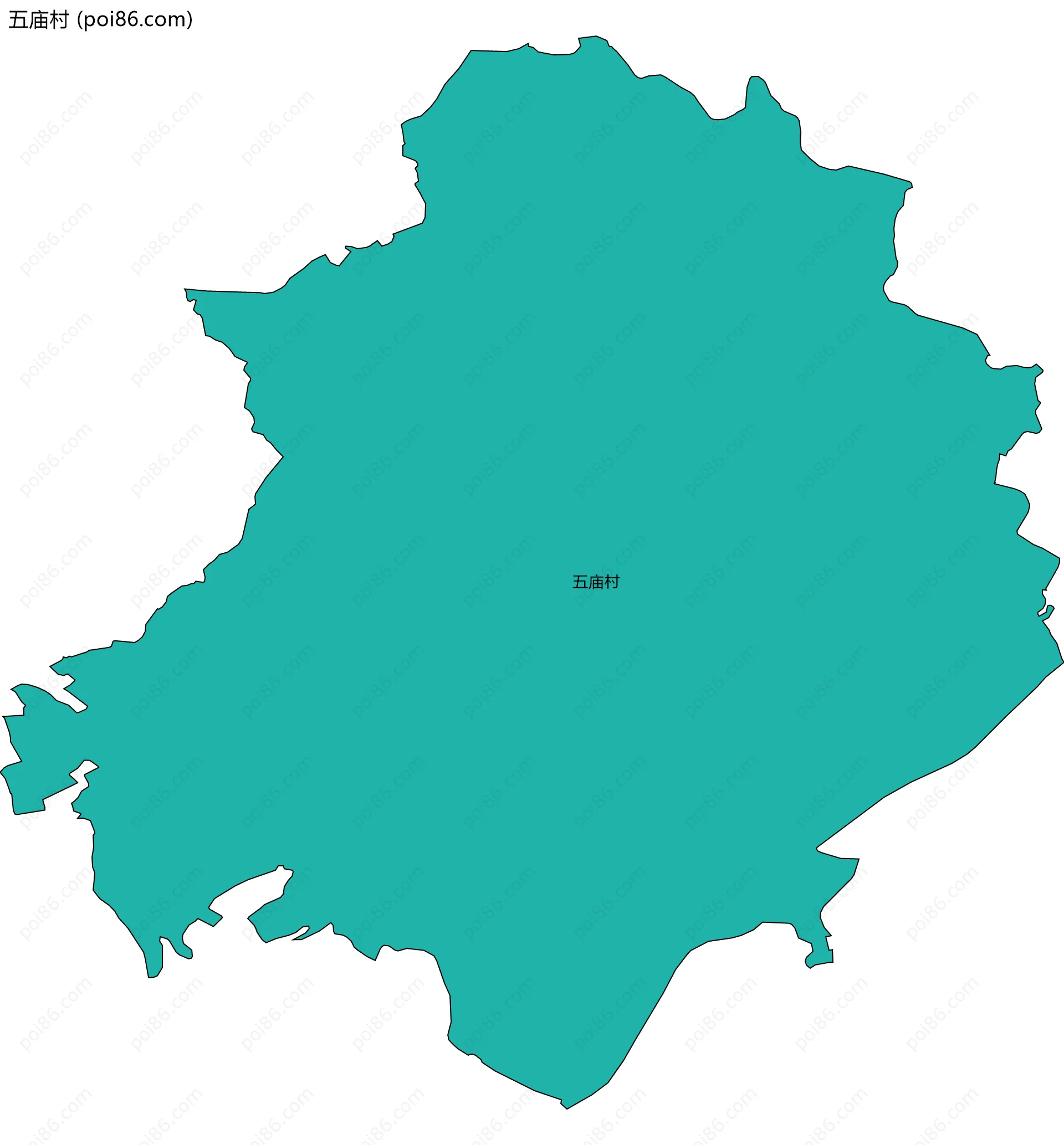 五庙村边界地图