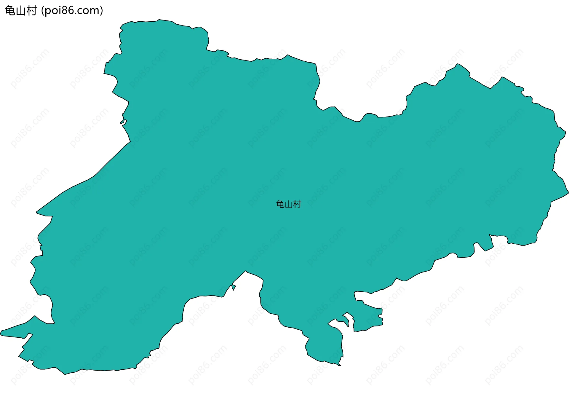 龟山村边界地图