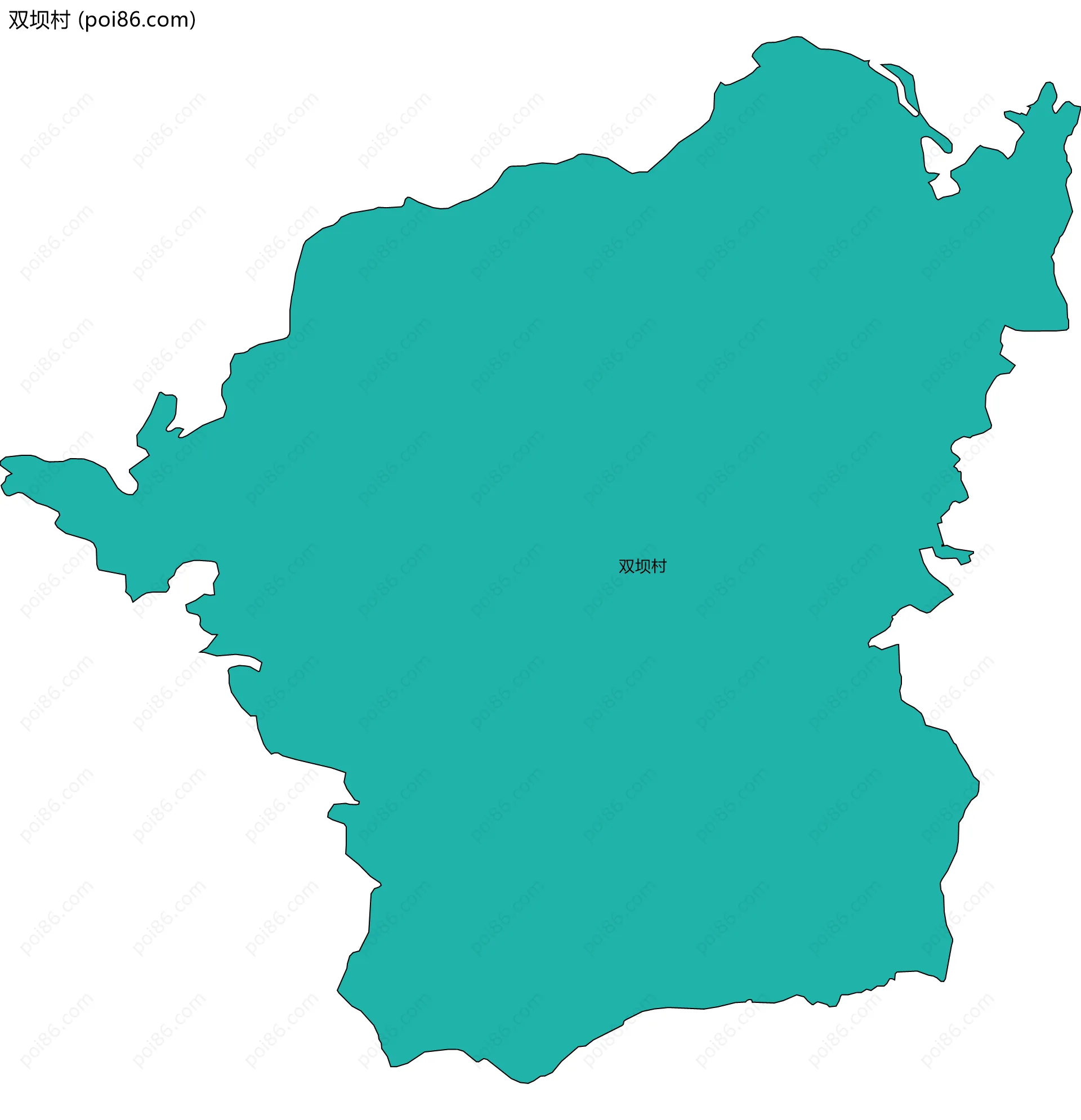 双坝村边界地图