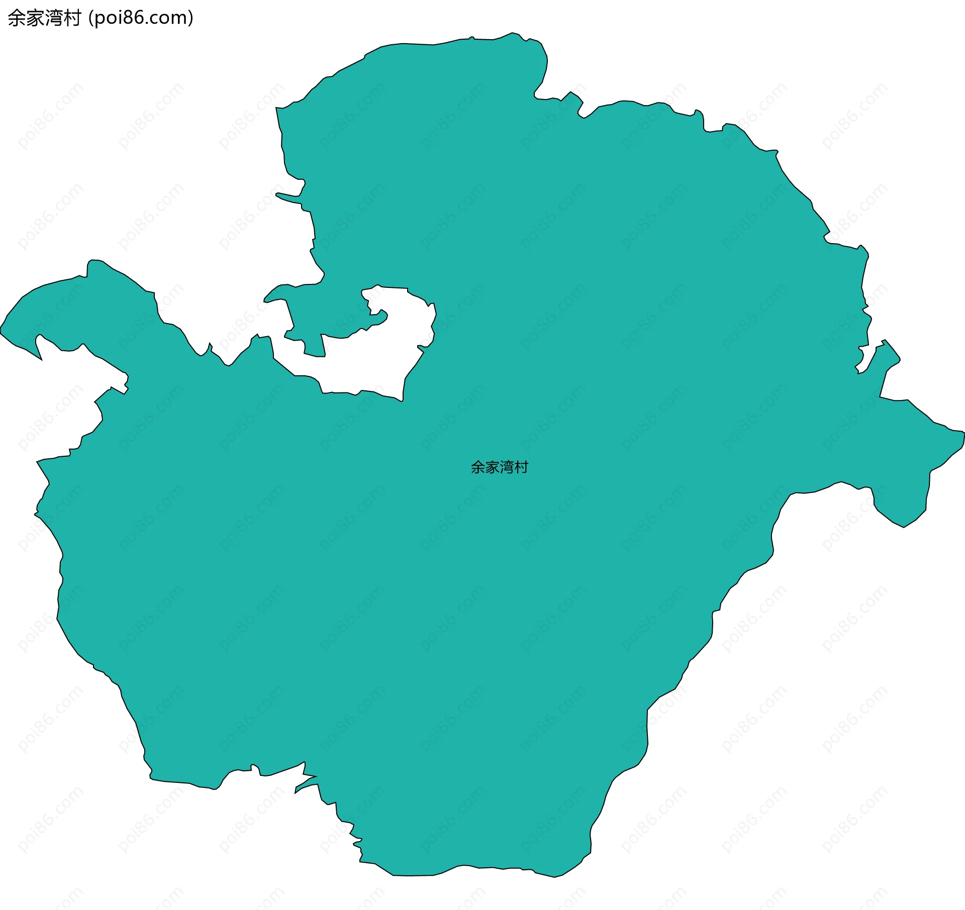 余家湾村边界地图