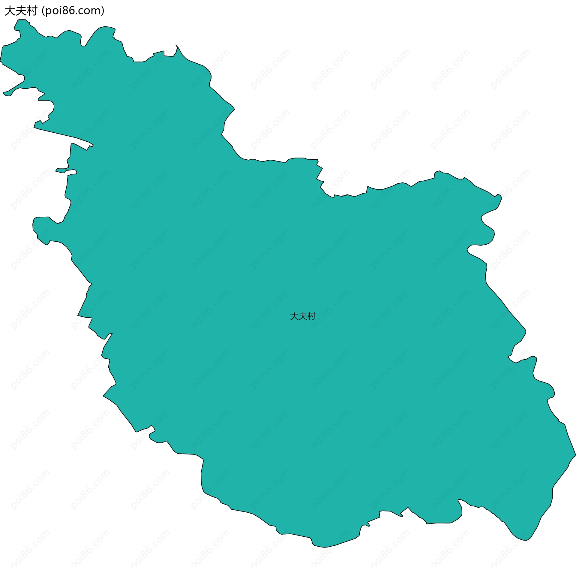 大夫村边界地图