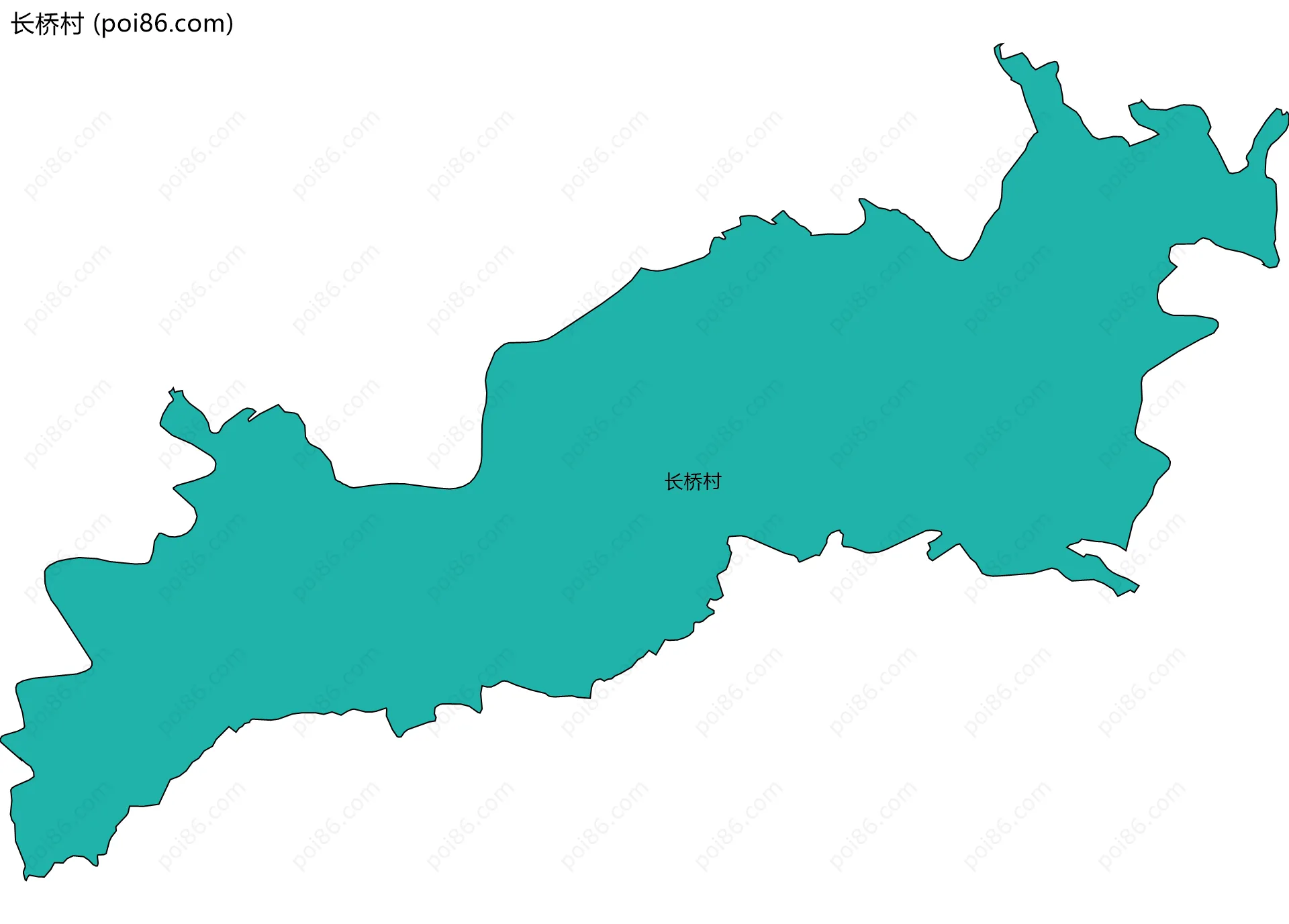 长桥村边界地图