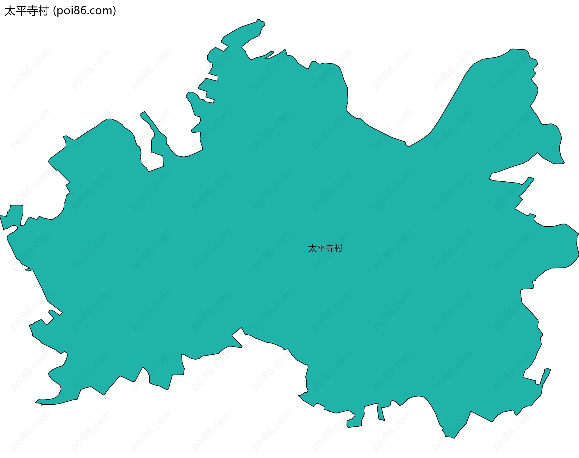 太平寺村边界地图