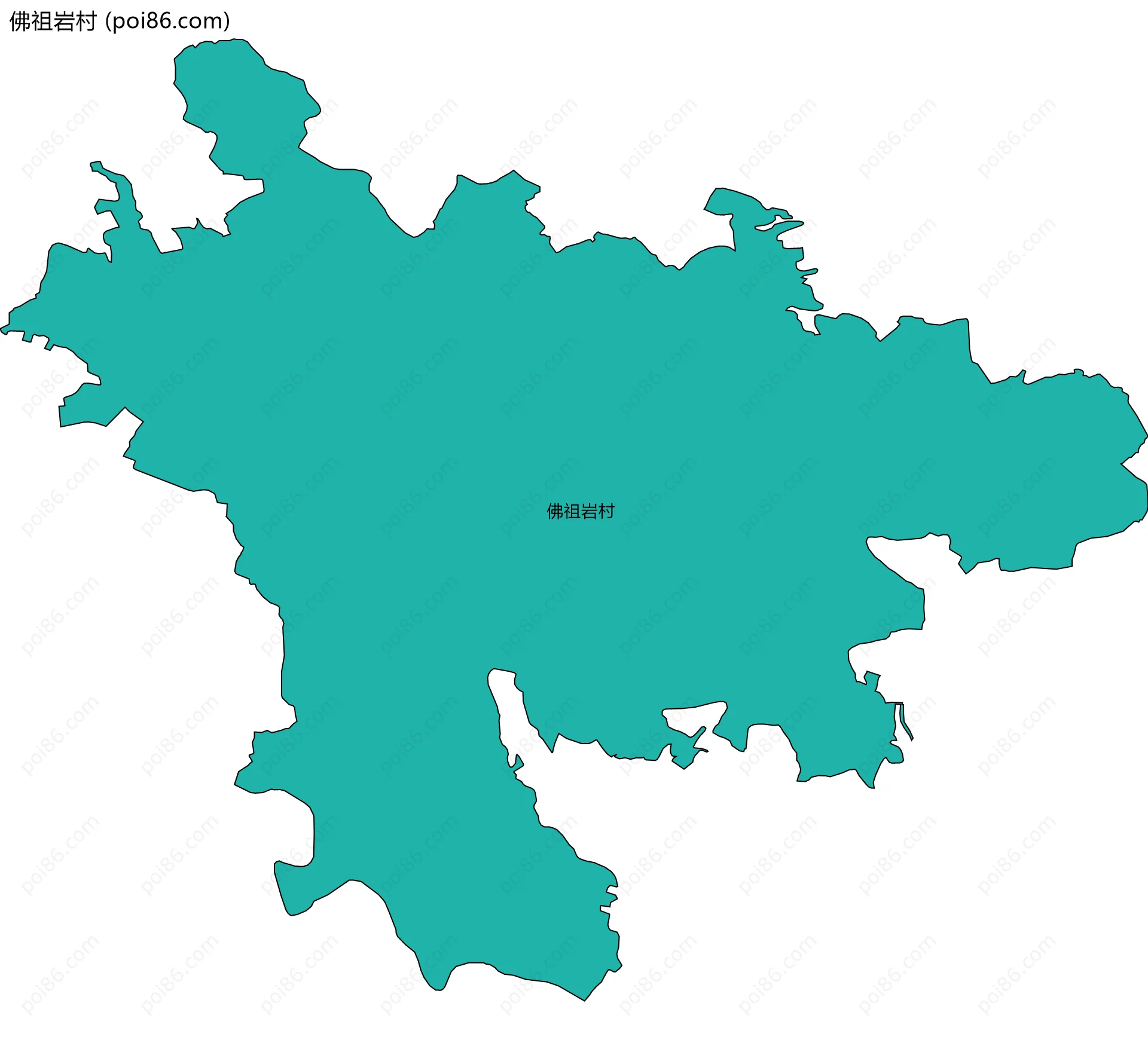 佛祖岩村边界地图