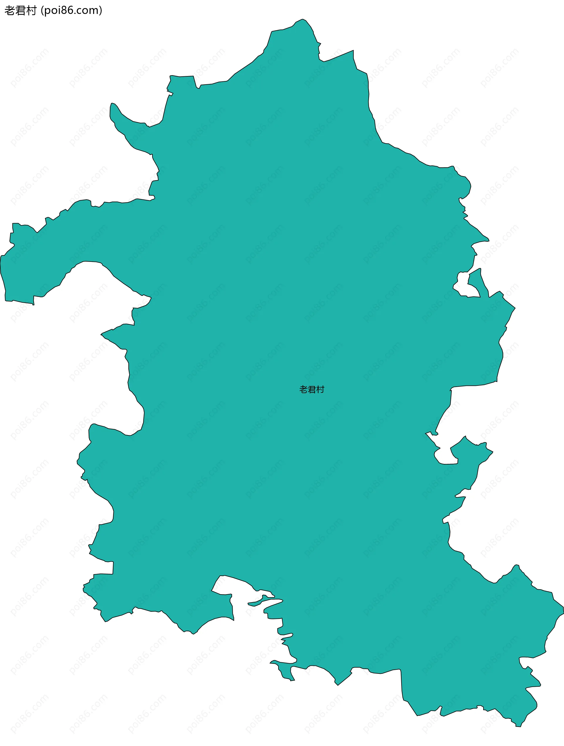 老君村边界地图