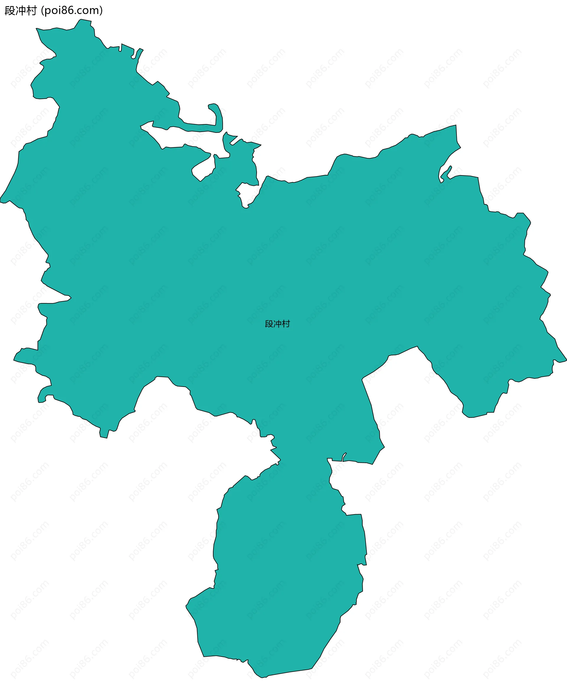 段冲村边界地图