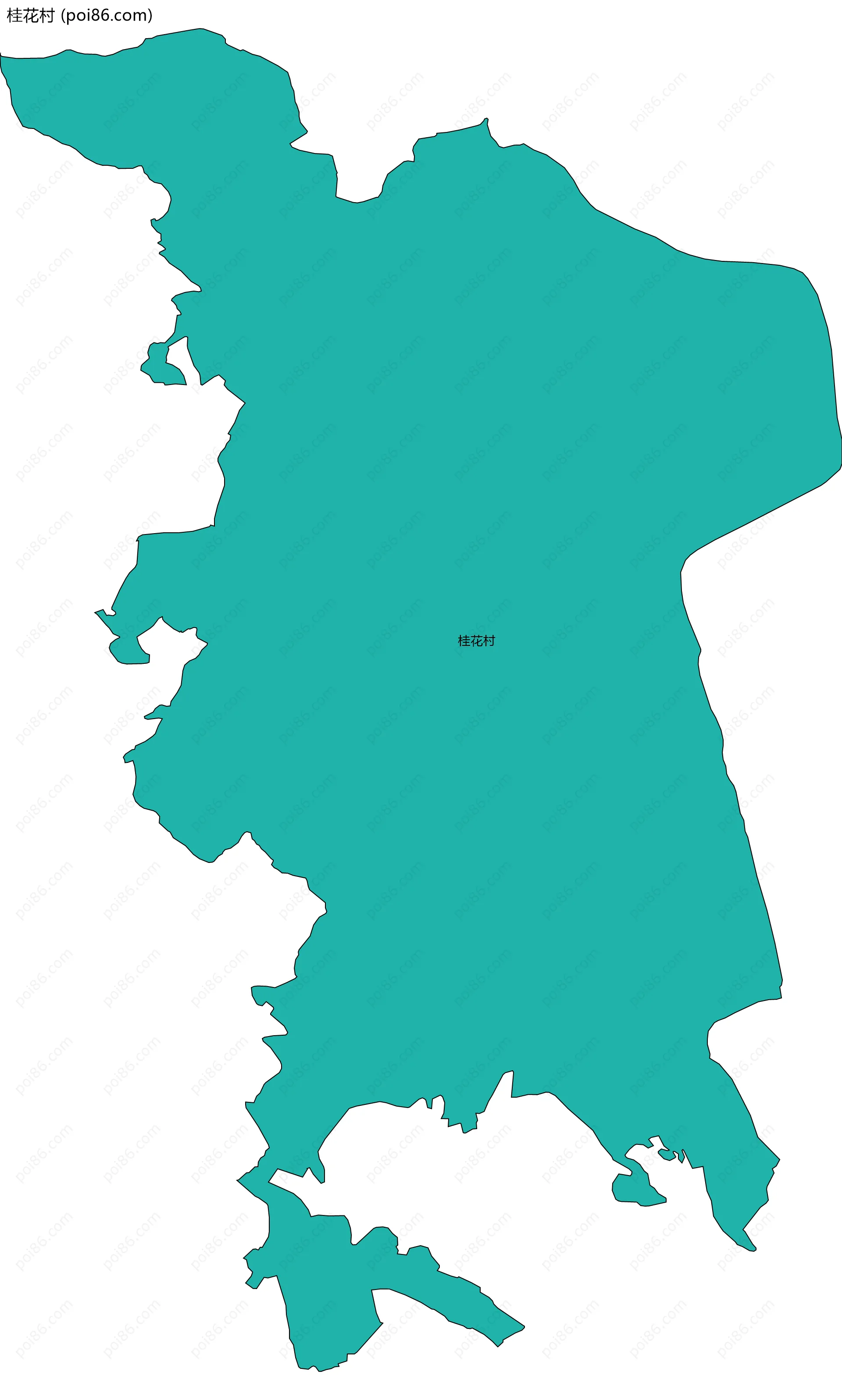 桂花村边界地图