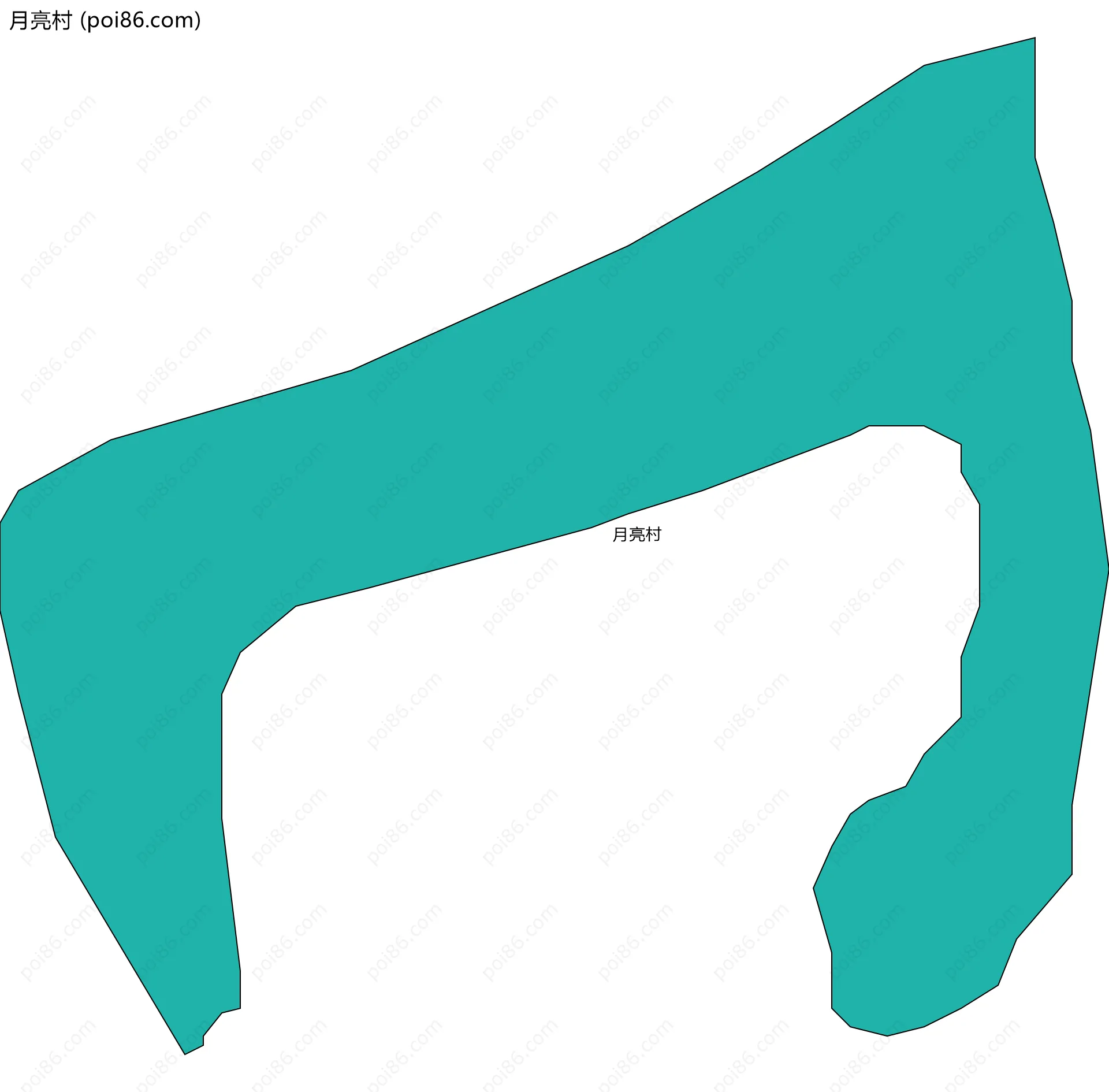 月亮村边界地图