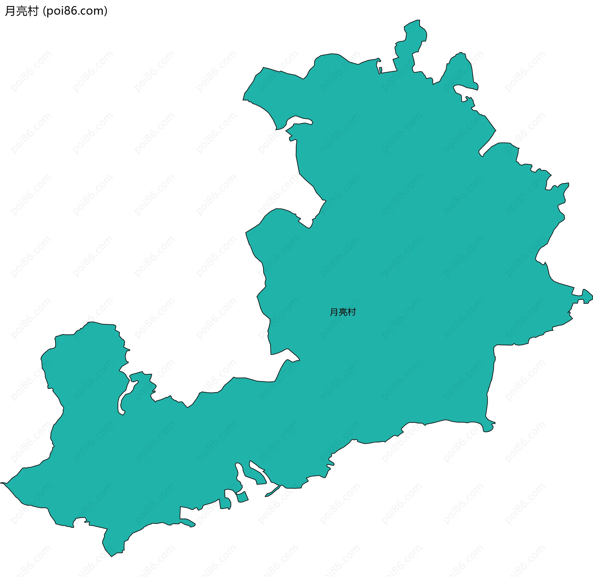 月亮村边界地图