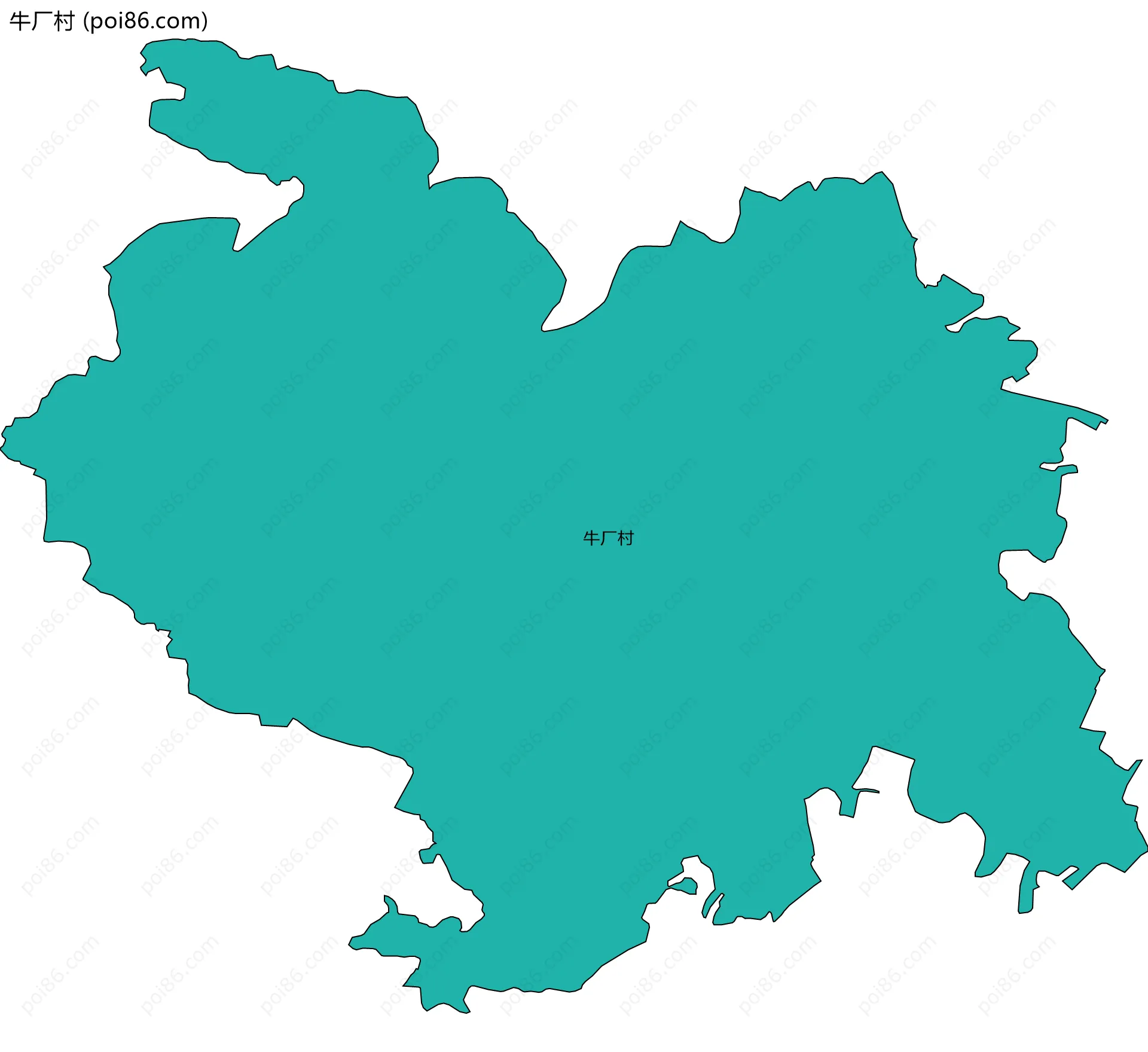 牛厂村边界地图