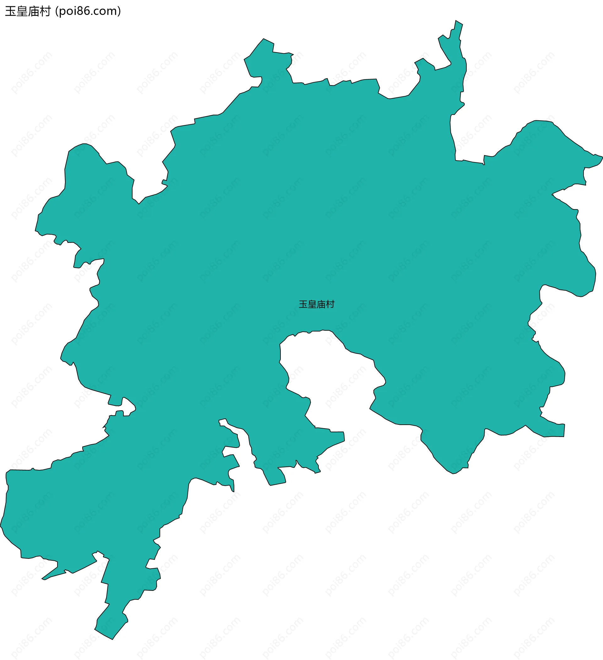 玉皇庙村边界地图