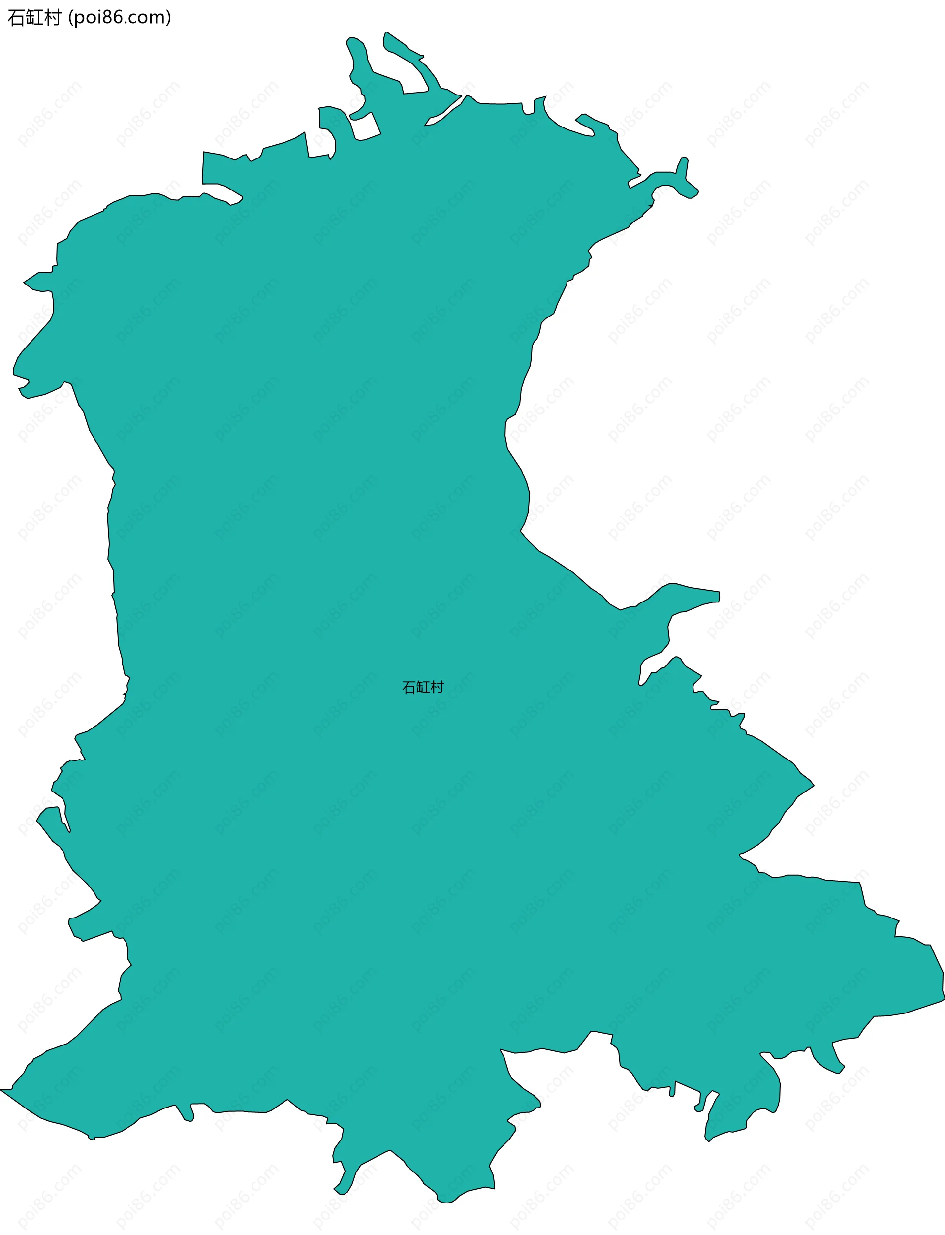 石缸村边界地图