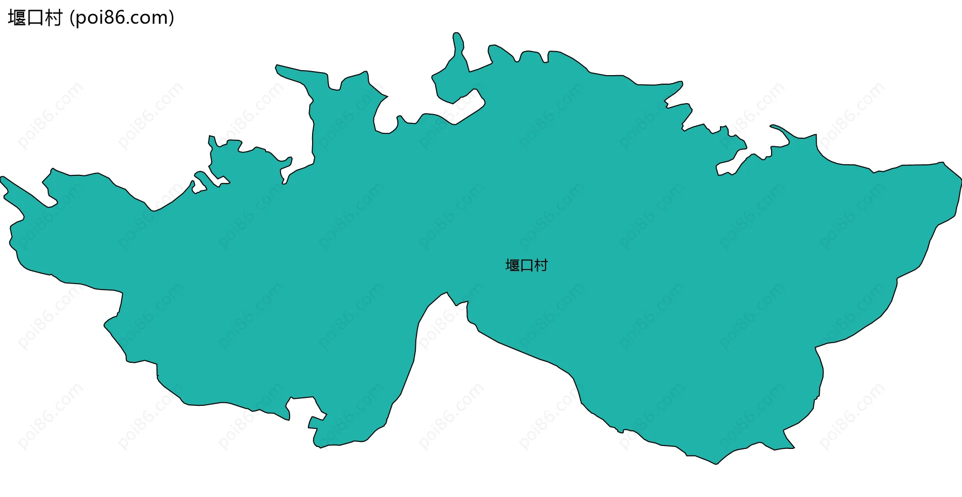 堰口村边界地图