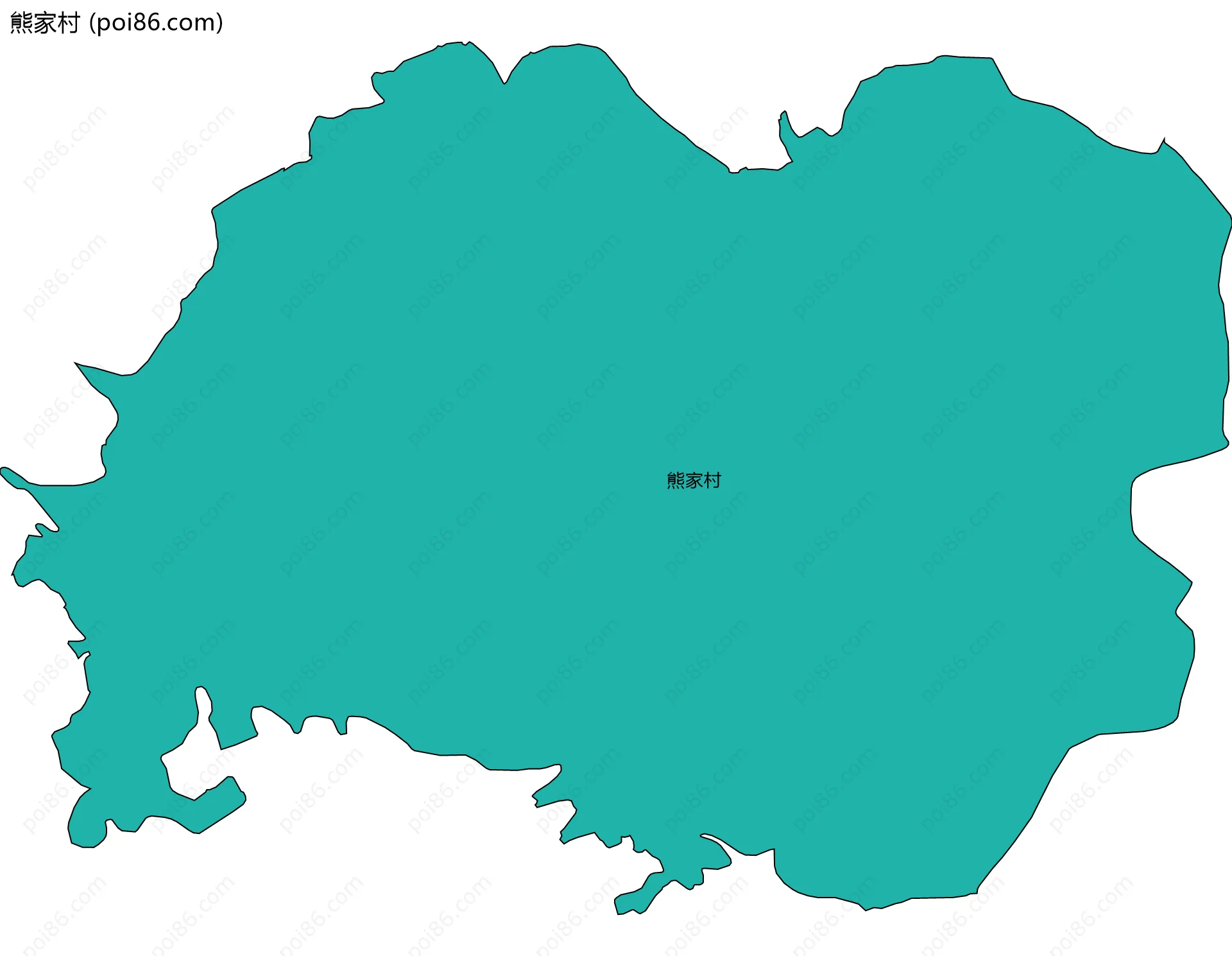 熊家村边界地图