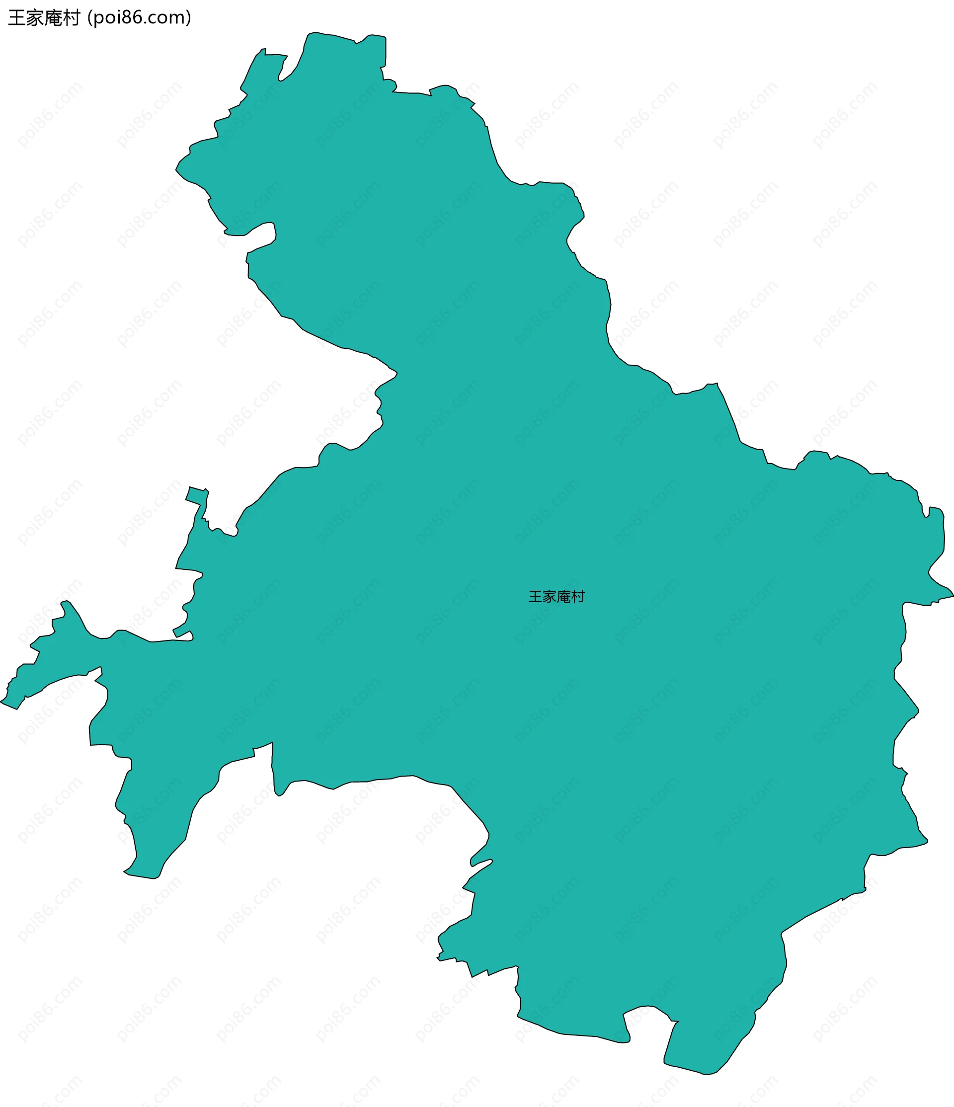 王家庵村边界地图