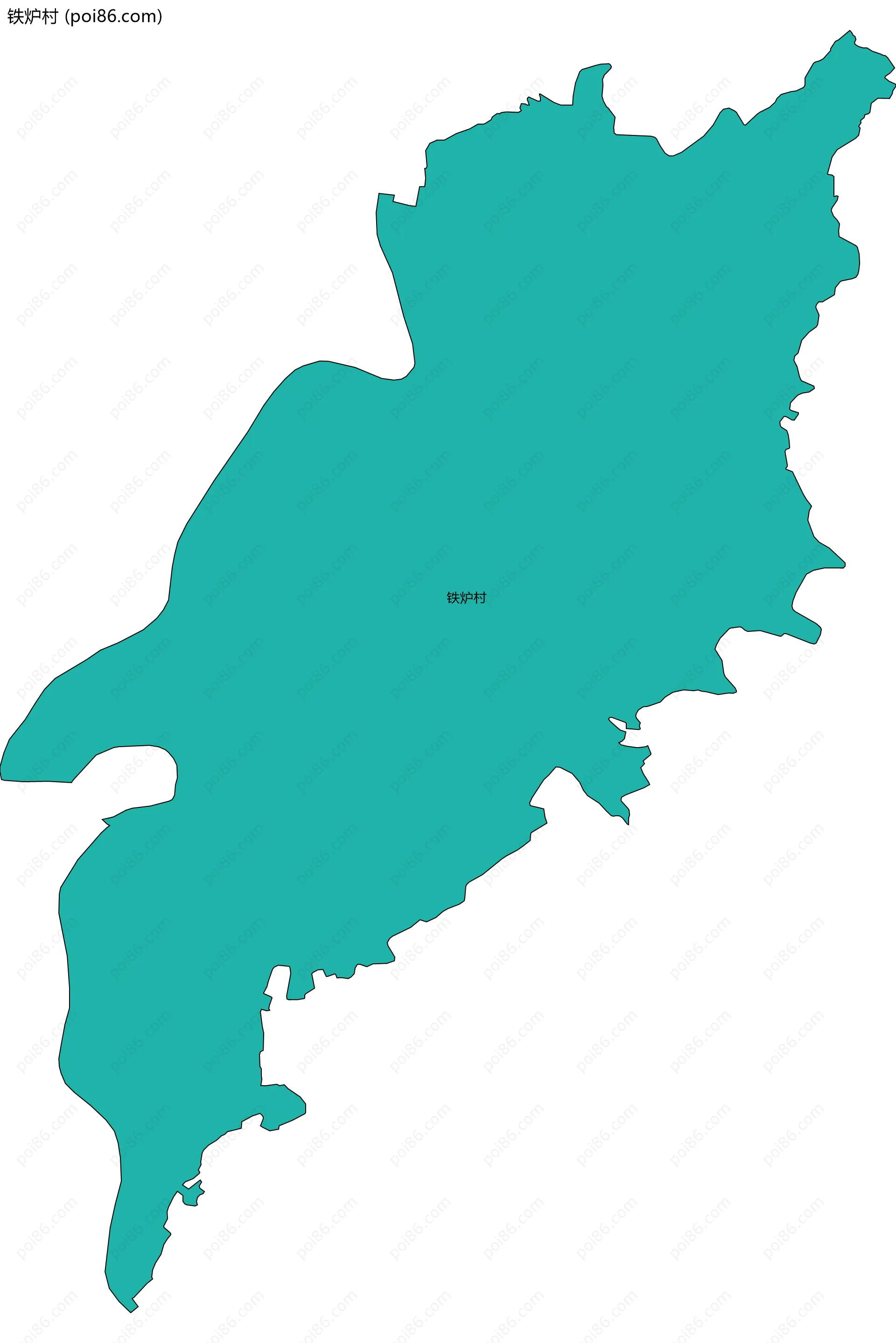 铁炉村边界地图