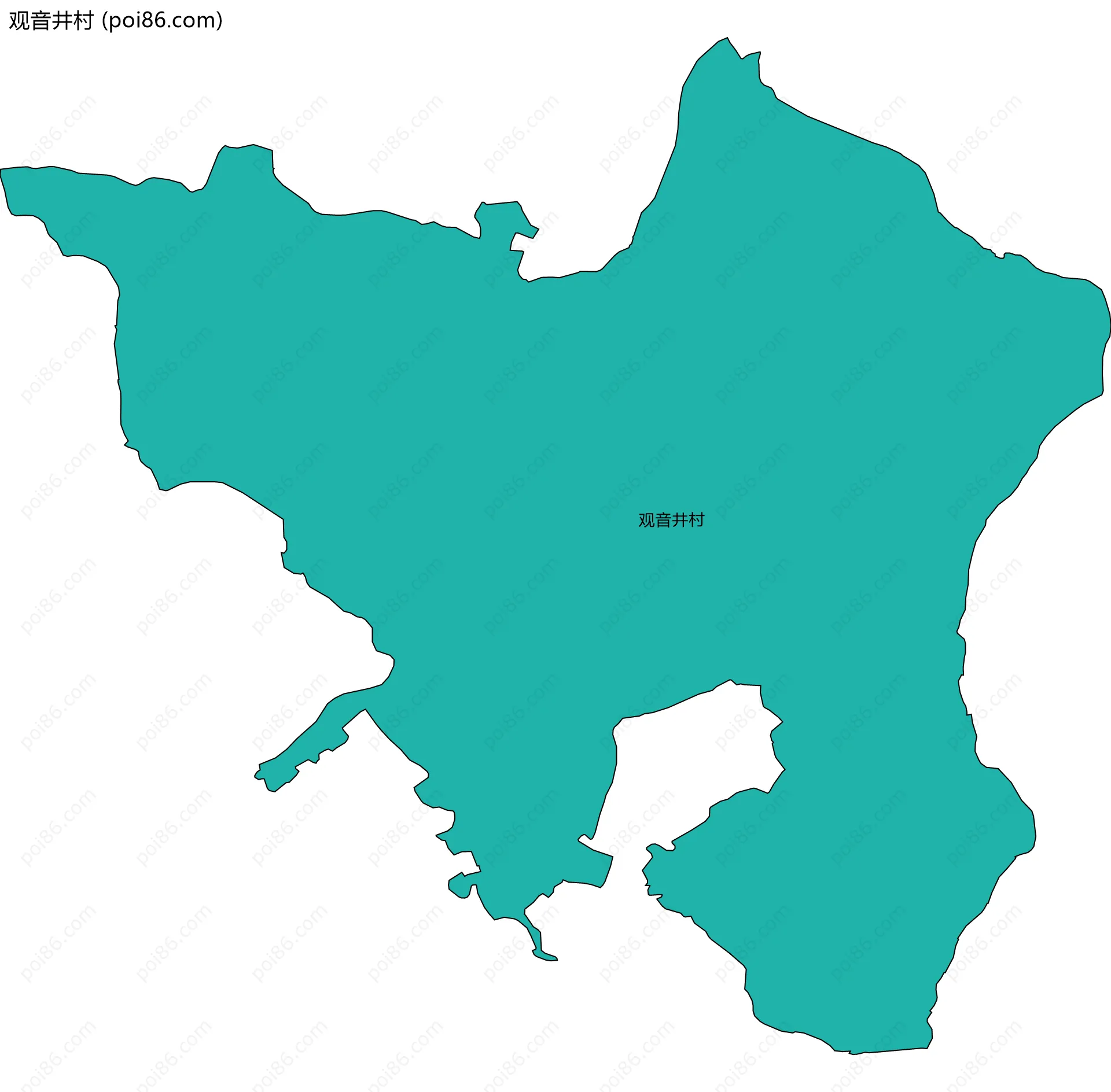 观音井村边界地图
