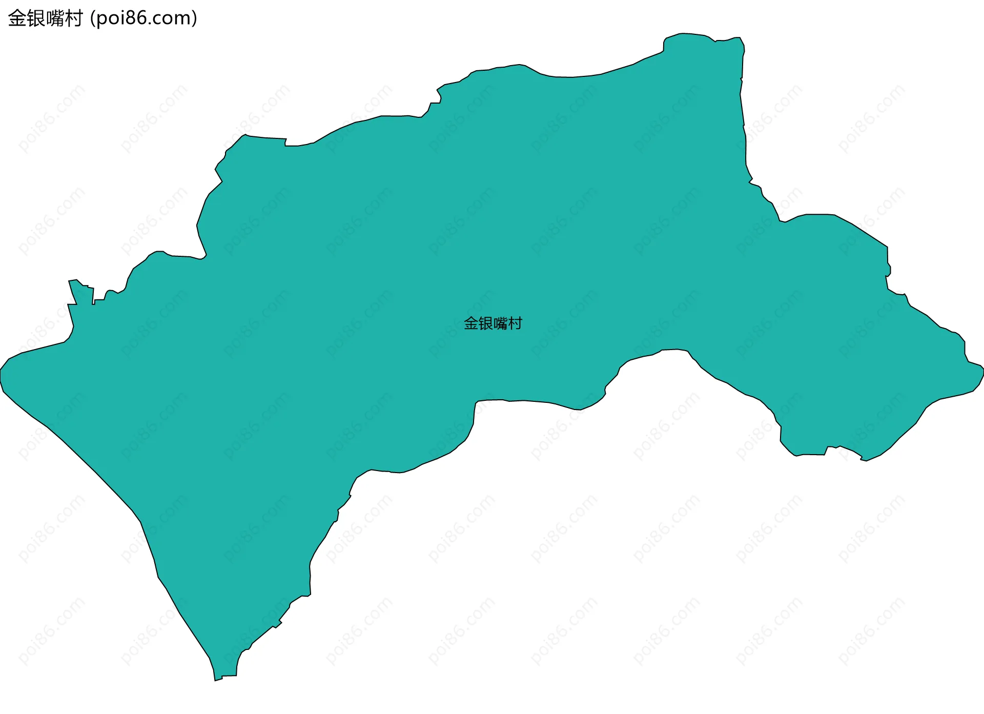 金银嘴村边界地图