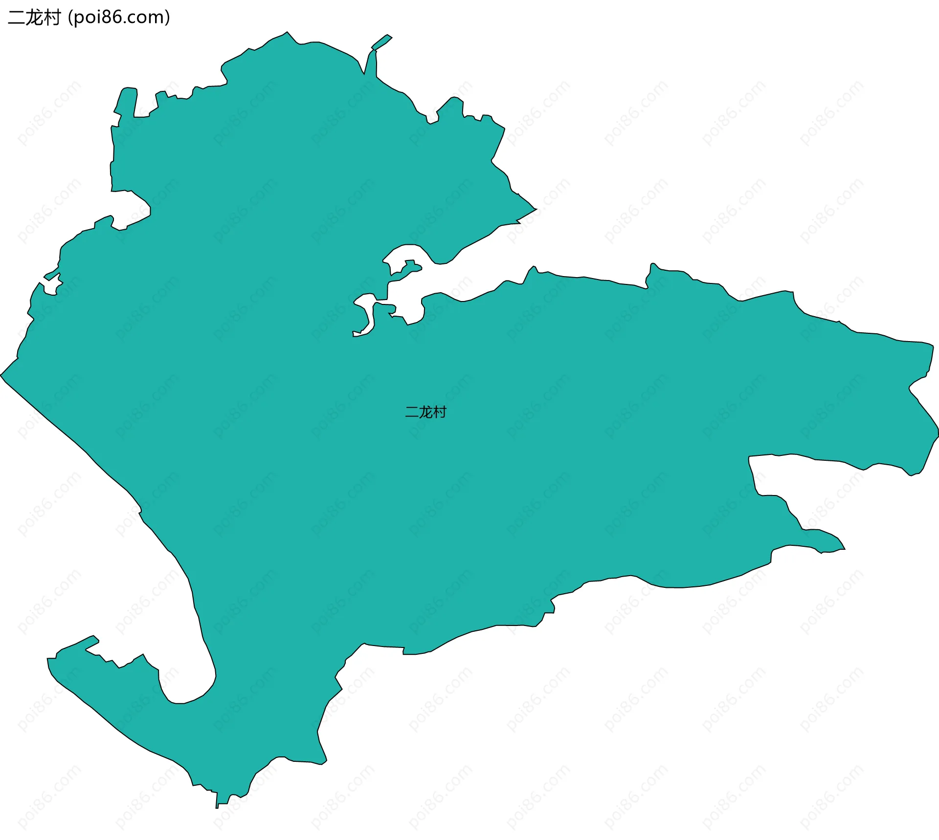 二龙村边界地图